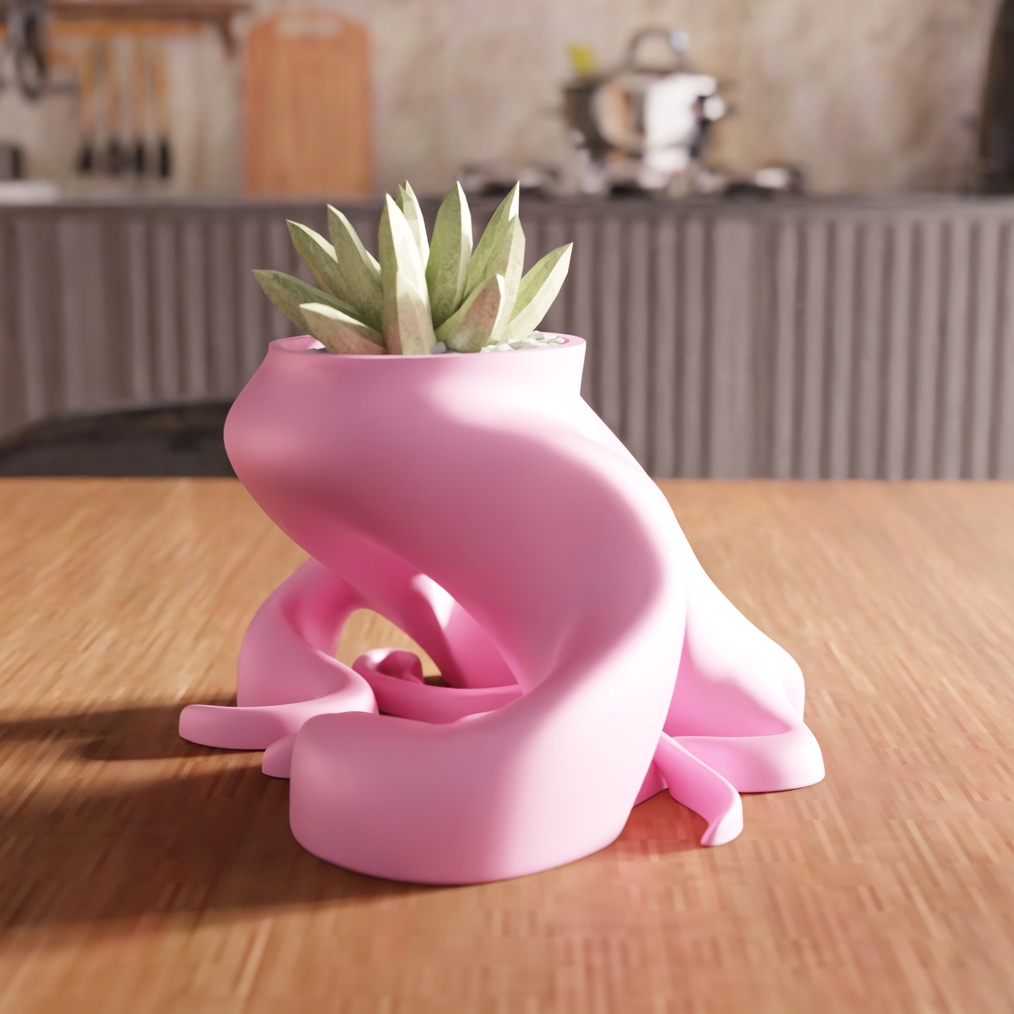 Root Desk Planter STL File - 098 3D print model_3