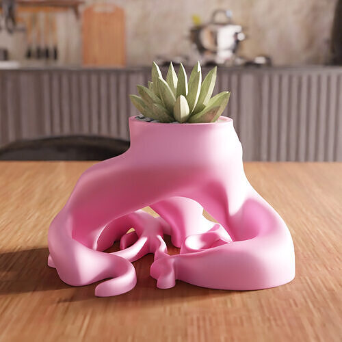 Root Desk Planter STL File - 098 3D print model