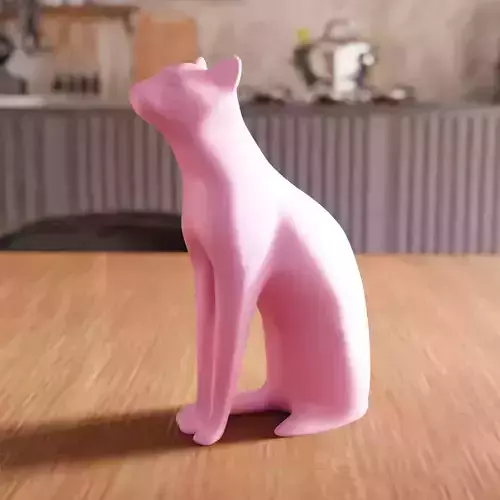Cat Figure STL File - 097