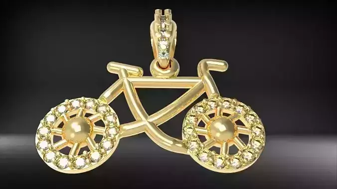 Diamond Cycling Bicycle Bike Sport Pendant 3D print model
