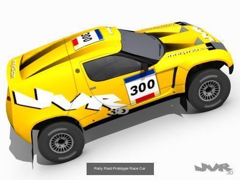 Dakar Rally Low-poly cars 3D Model Collection_1
