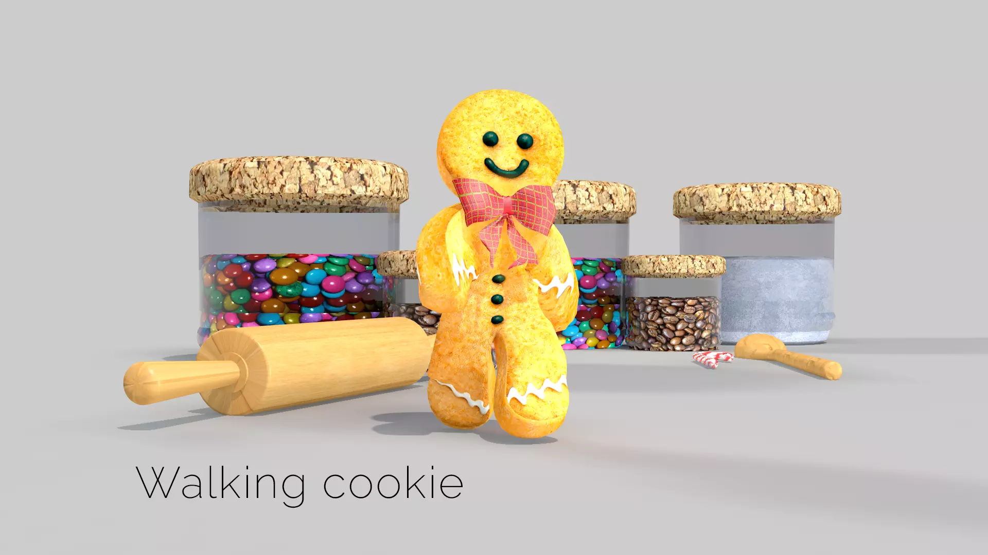 Cookie Doll Walking 3D model
