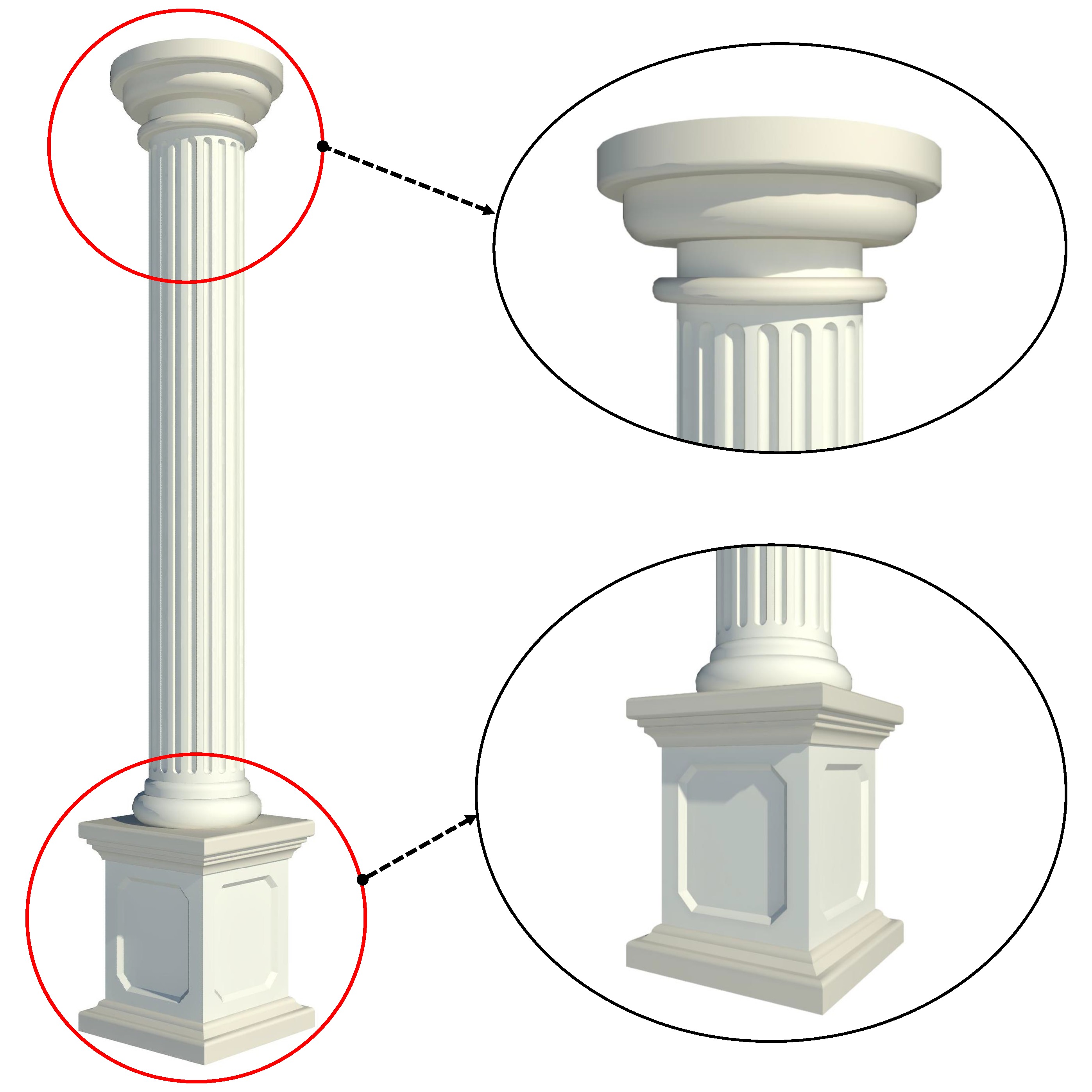 Parametric Classic Columns Family for Revit Pack Three 3D model_9