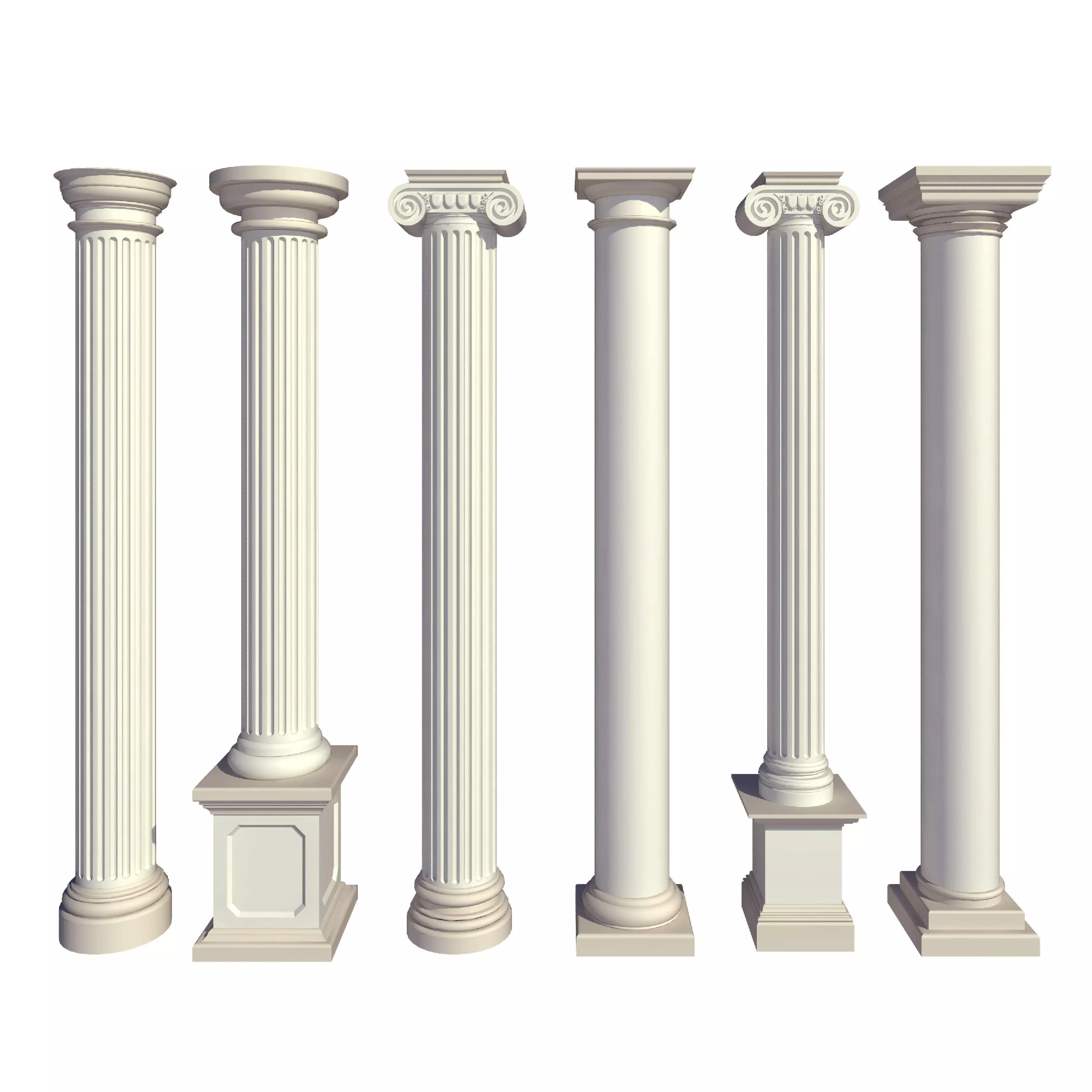 Parametric Classic Columns Family for Revit Pack Three 3D model_0