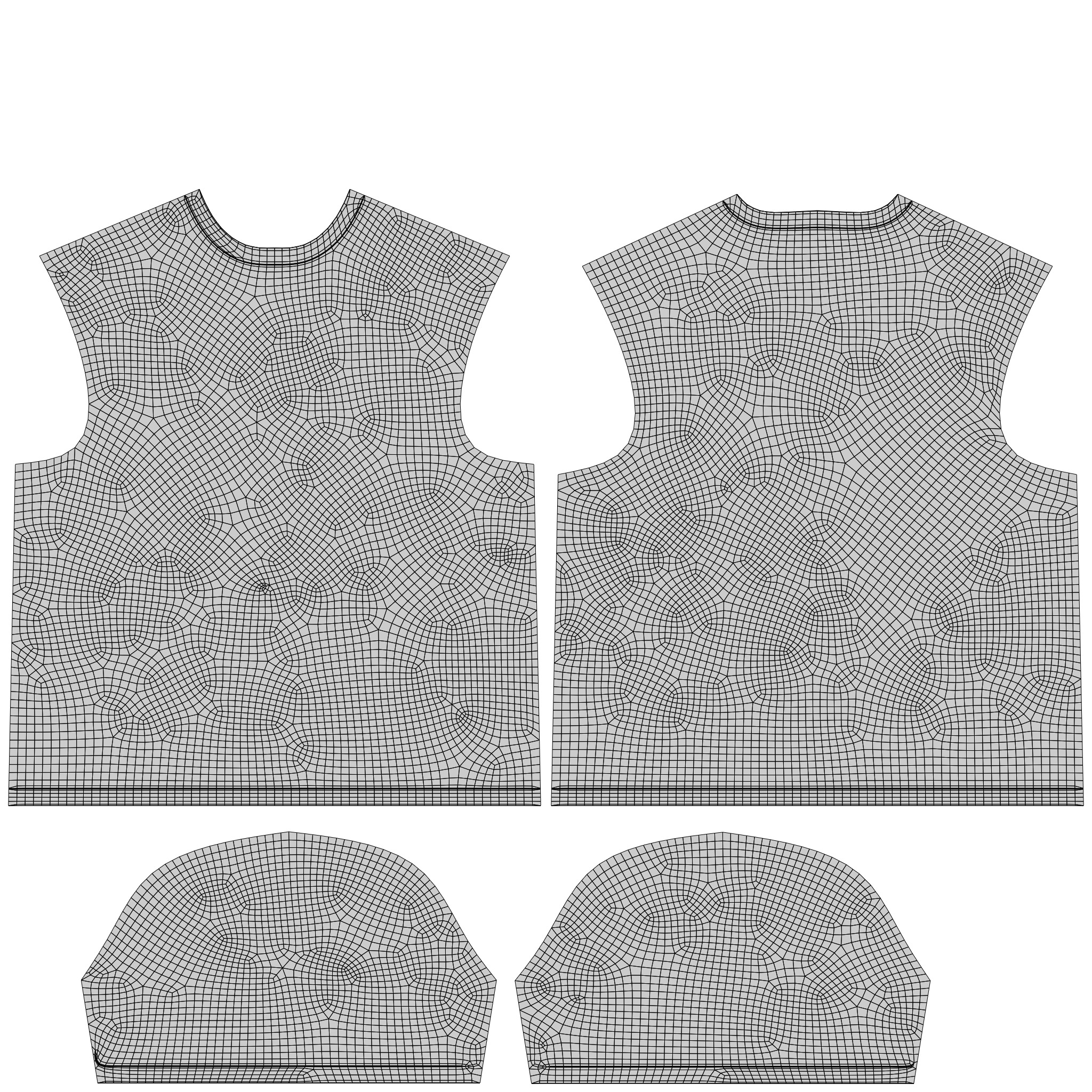 Striped Women Short Sleeve Oversized Streetwear Gothic T-Shirt  Low-poly 3D model_12