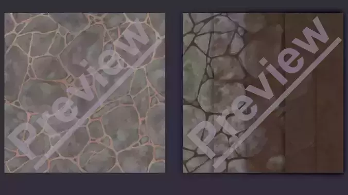 Hand painted River Stone Path Texture