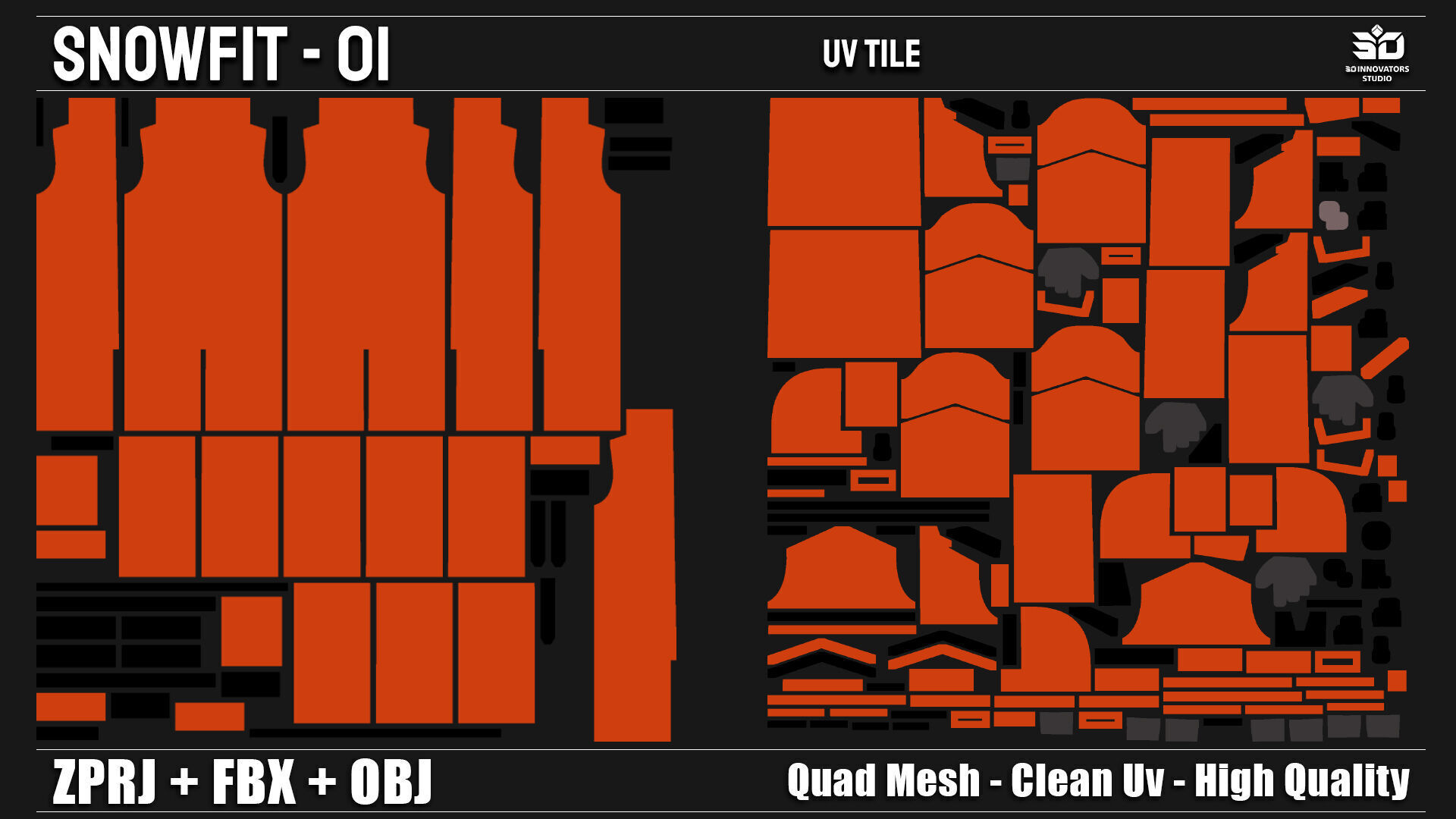 Snowfit - 01  High-Quality Winter Outfit 3D Model 3D model_12