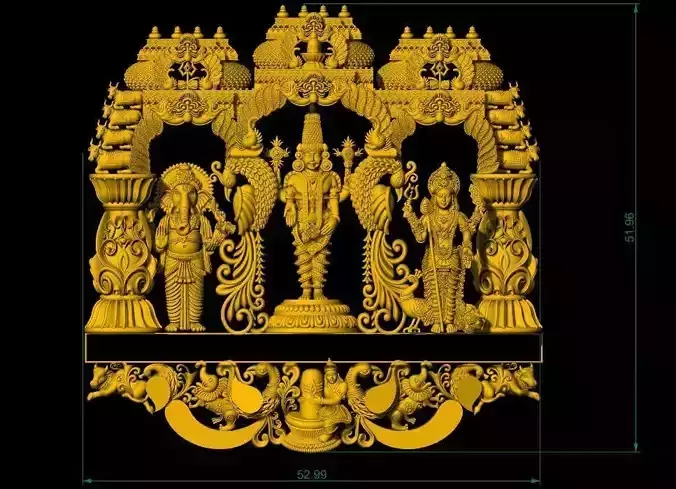 balaji pendent  Temple Arch Model
