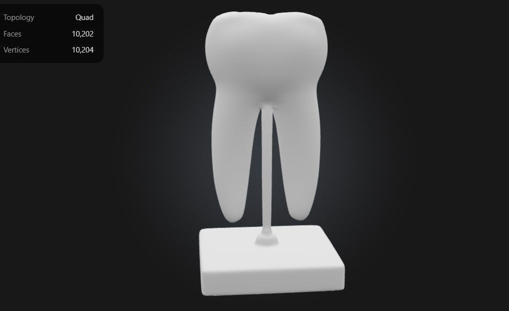 3D Model of Lower Twin Root Molar 3D print model_5