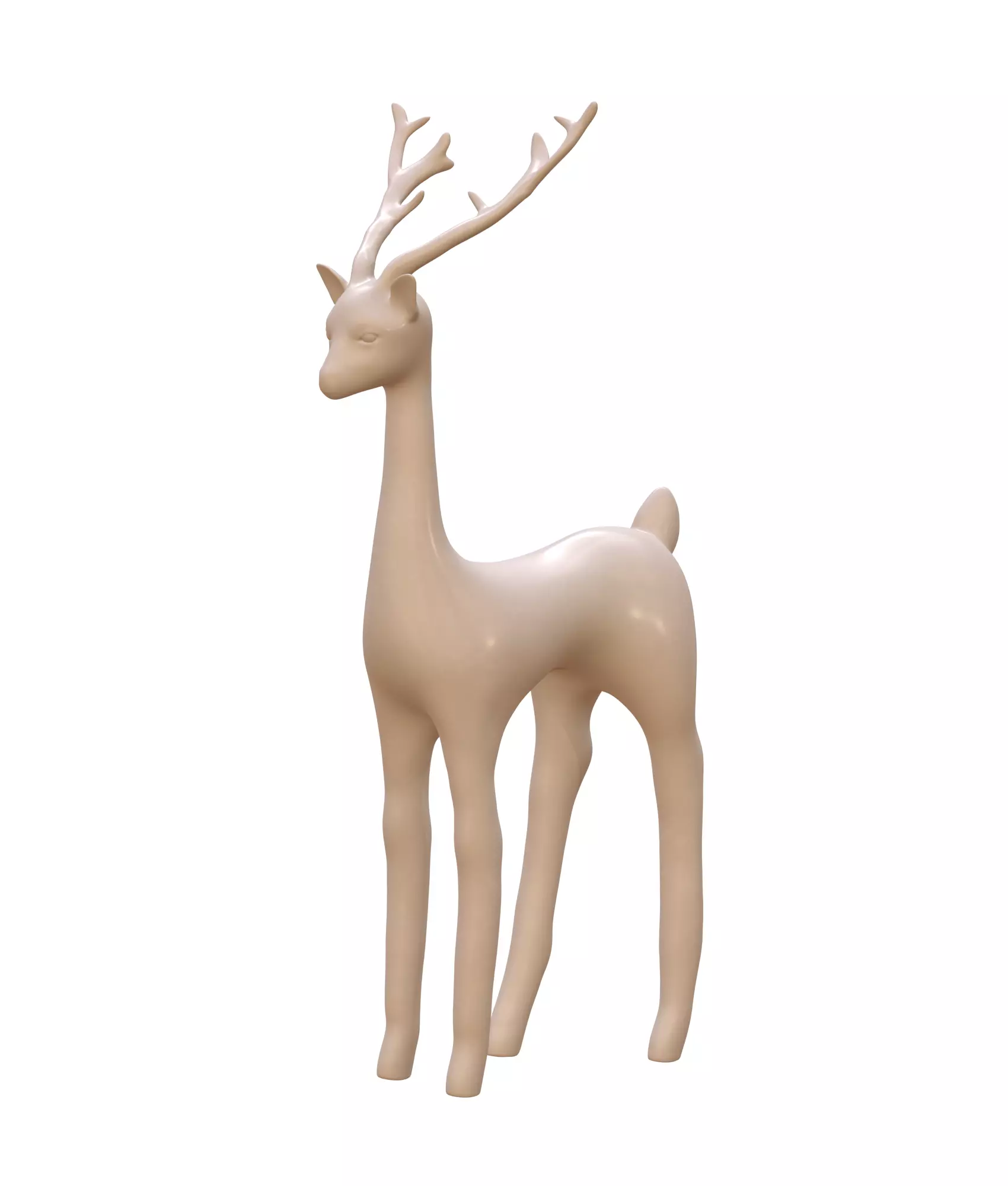 Deer statue 3D model_0