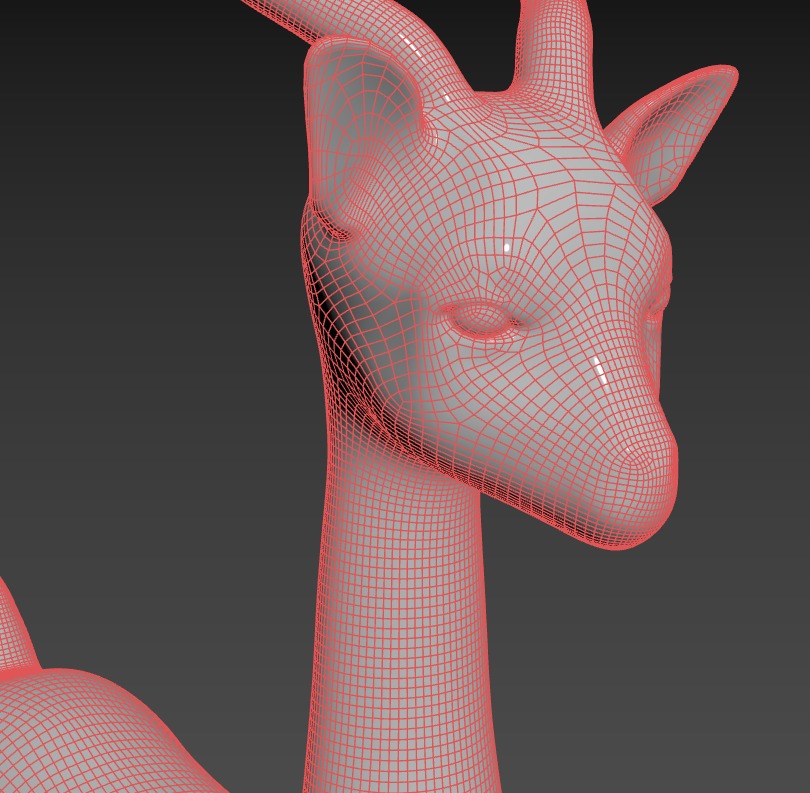 Deer statue 3D model_2