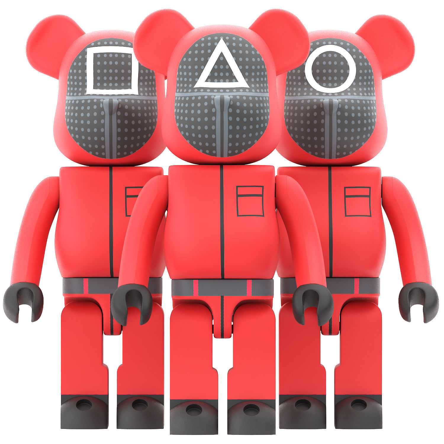Medico bearbrick squid game quard 3D model_7