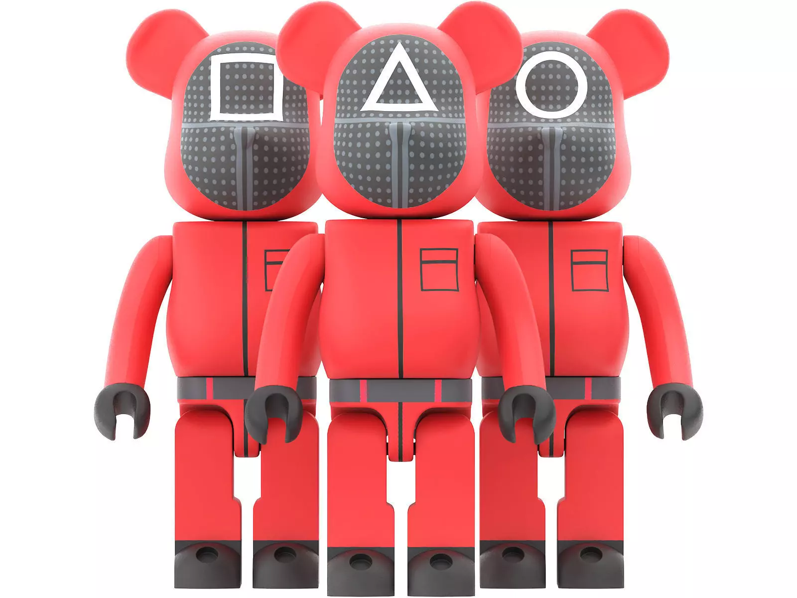 Medico bearbrick squid game quard 3D model_0