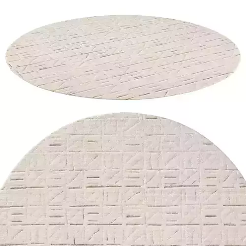 Kinari Wool Rug Ivory Natural Round