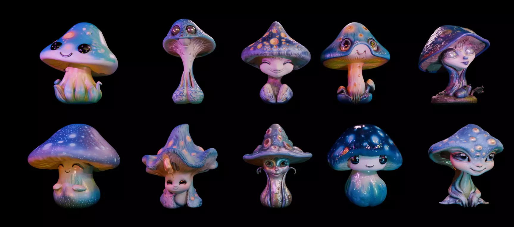 Magic Mushroom Megapack 3D print model