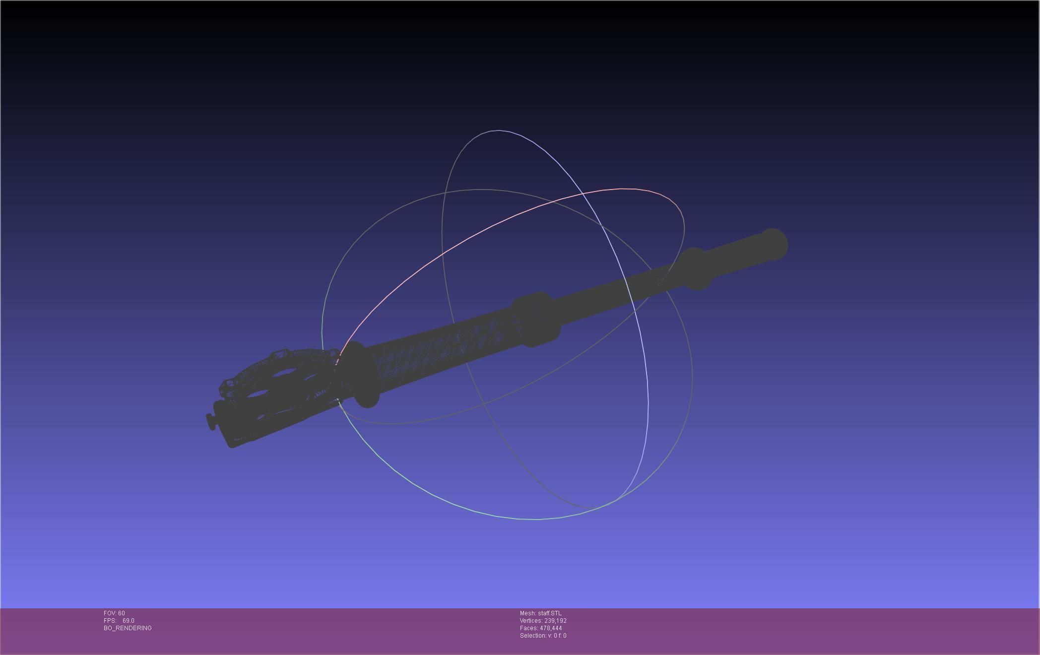 Arcane Ekko Staff 3D print model_35