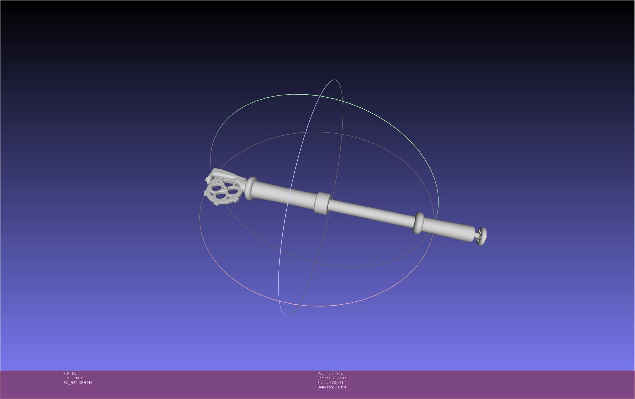 Arcane Ekko Staff 3D print model_6