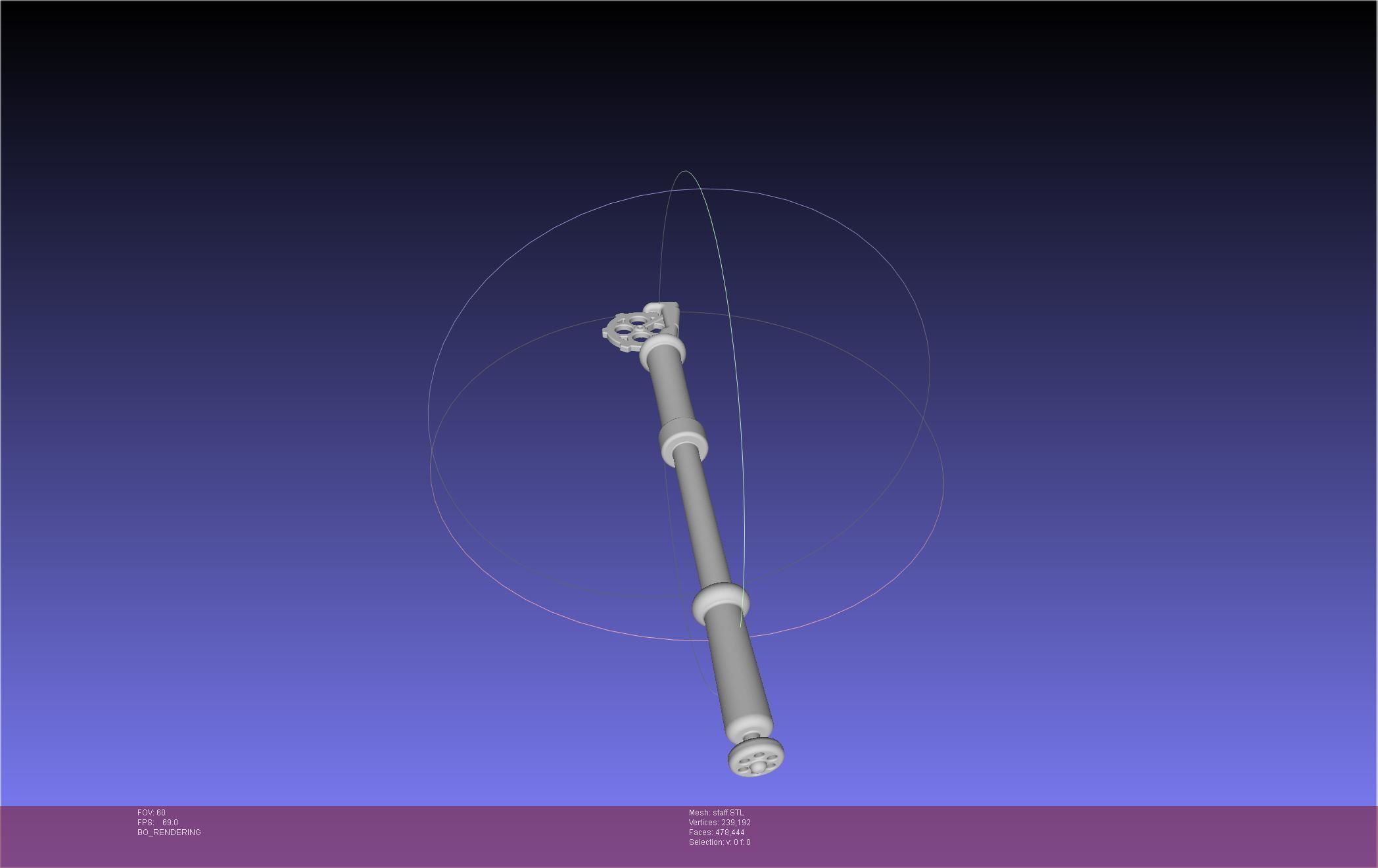 Arcane Ekko Staff 3D print model_4