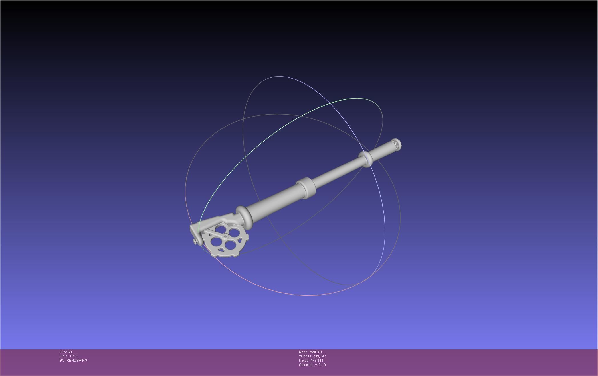 Arcane Ekko Staff 3D print model_7