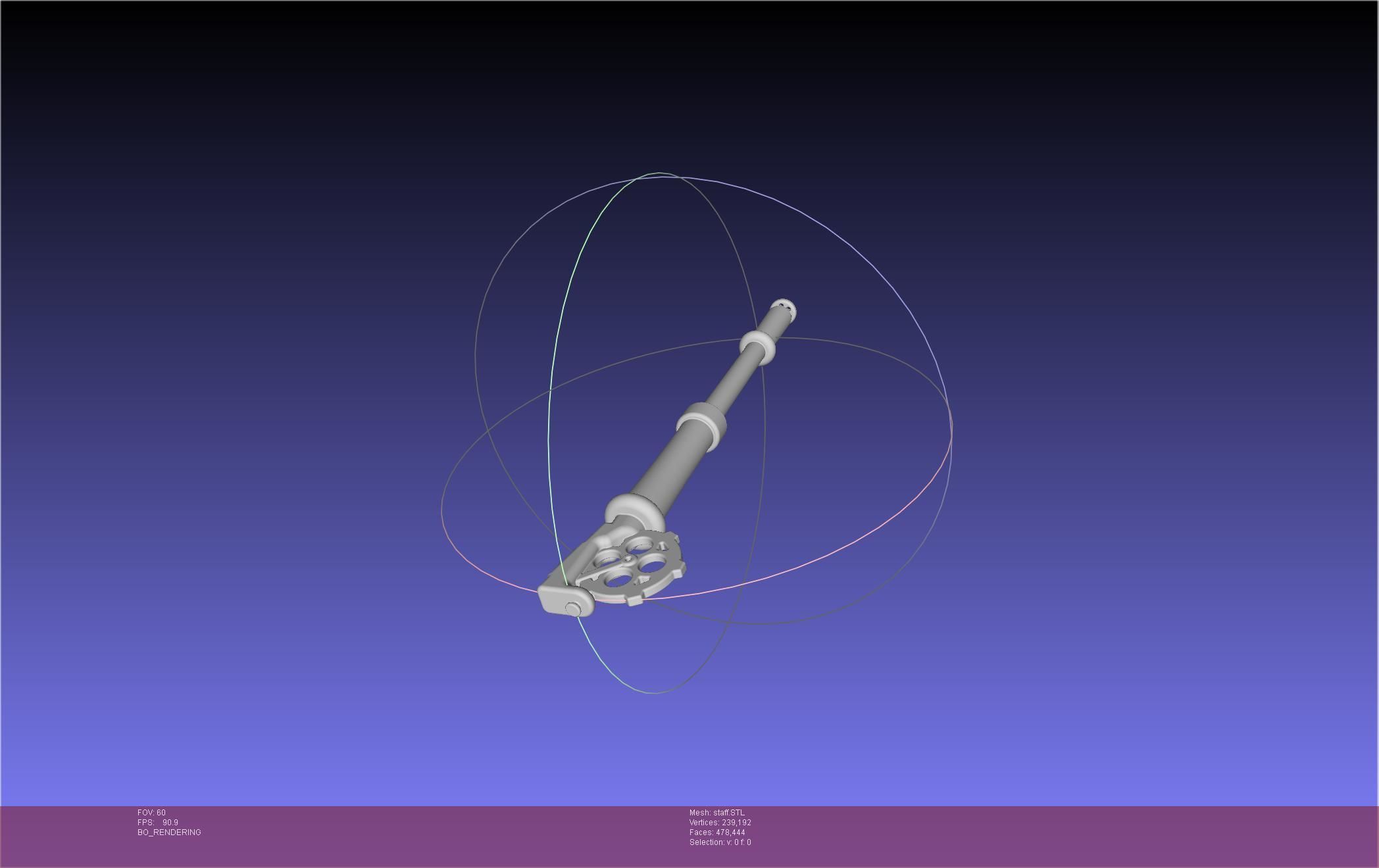 Arcane Ekko Staff 3D print model_16