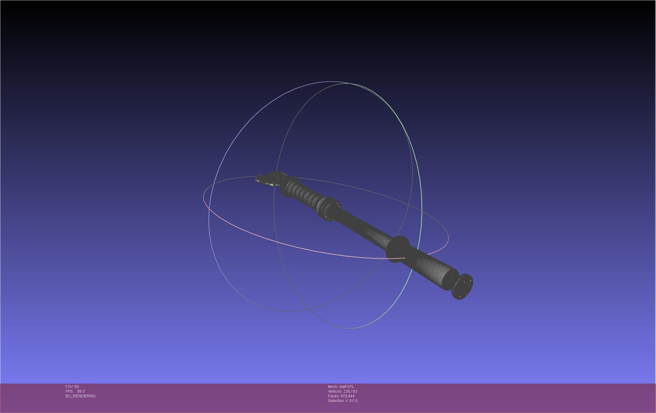 Arcane Ekko Staff 3D print model_24