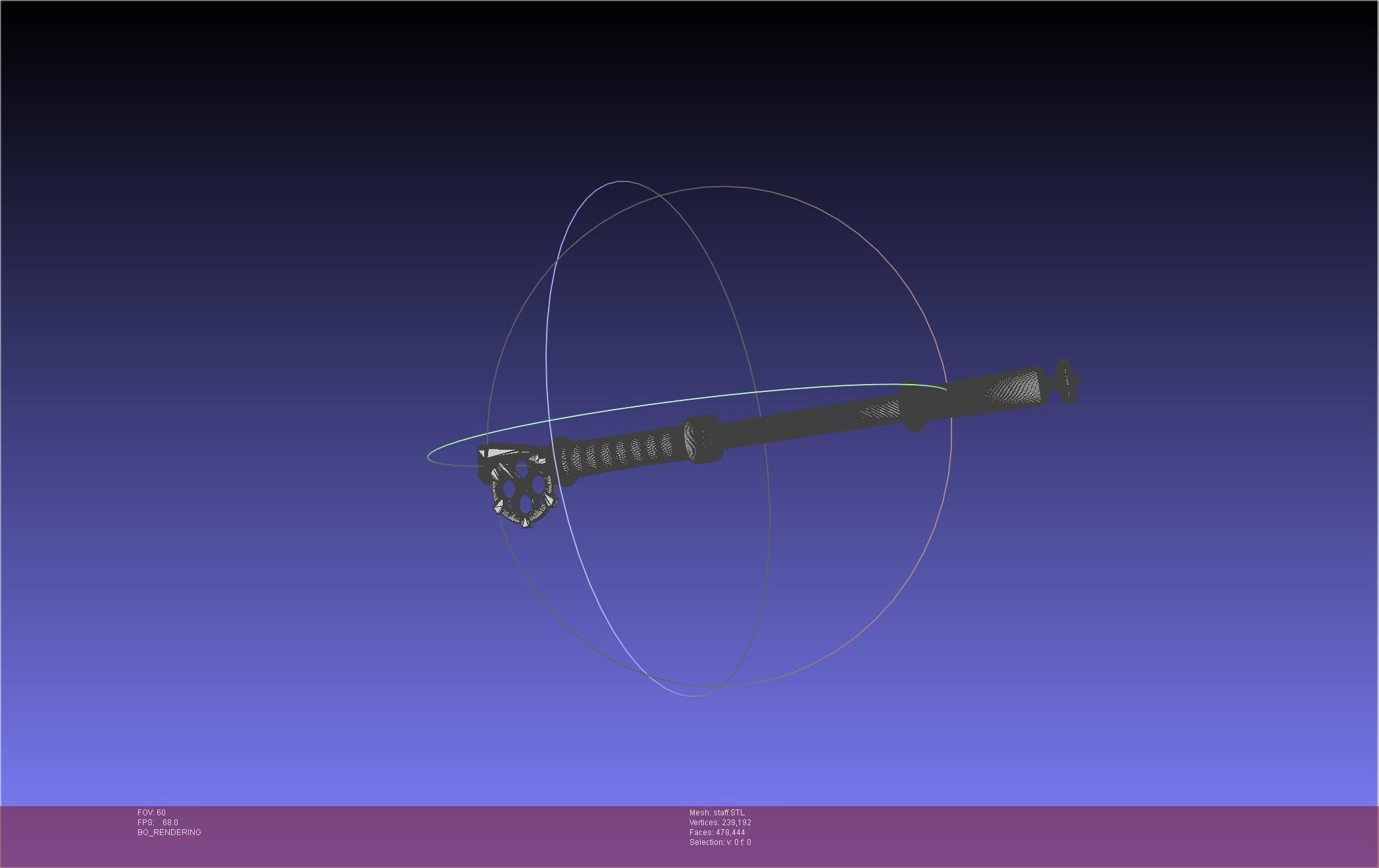 Arcane Ekko Staff 3D print model_30