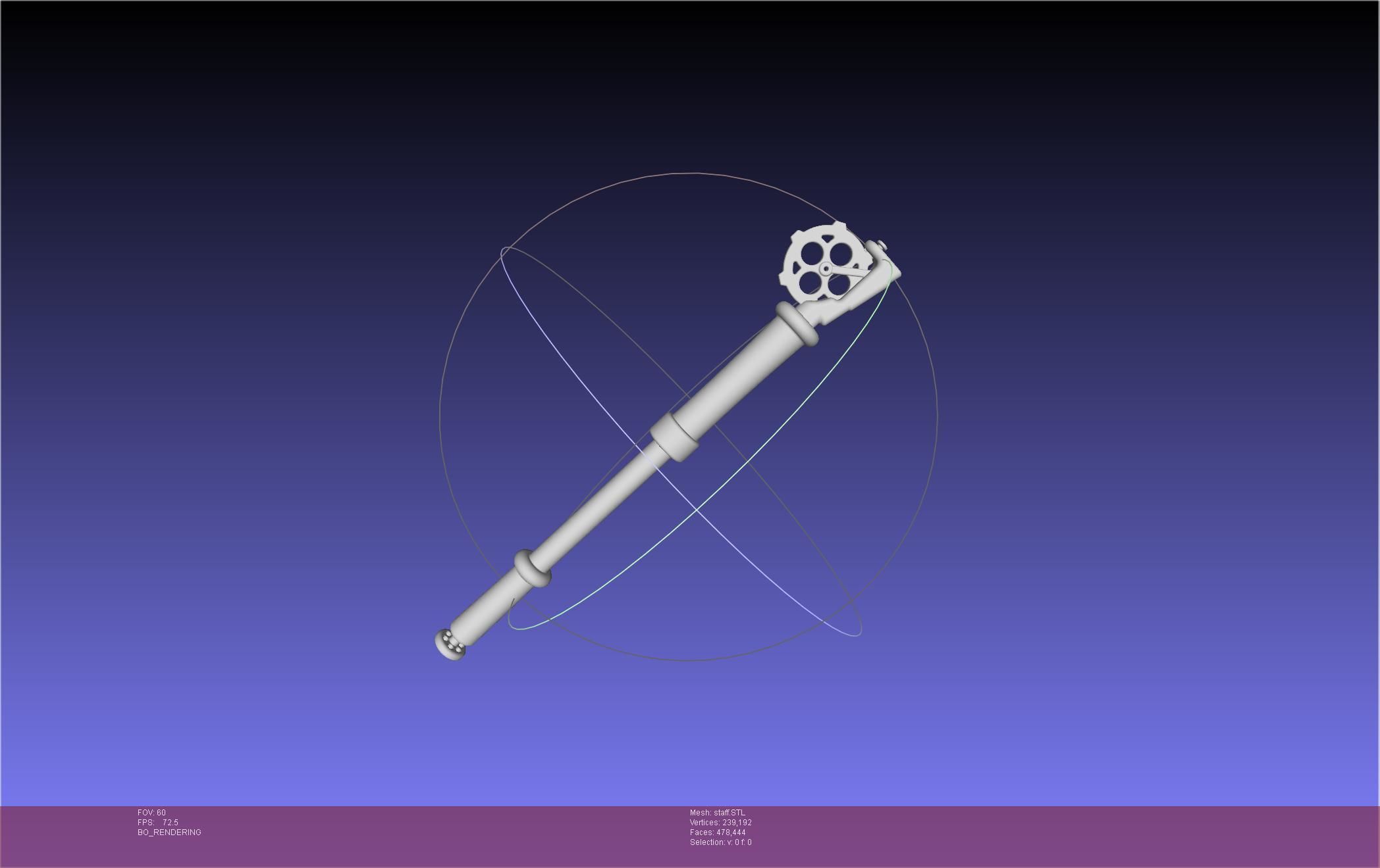 Arcane Ekko Staff 3D print model_1