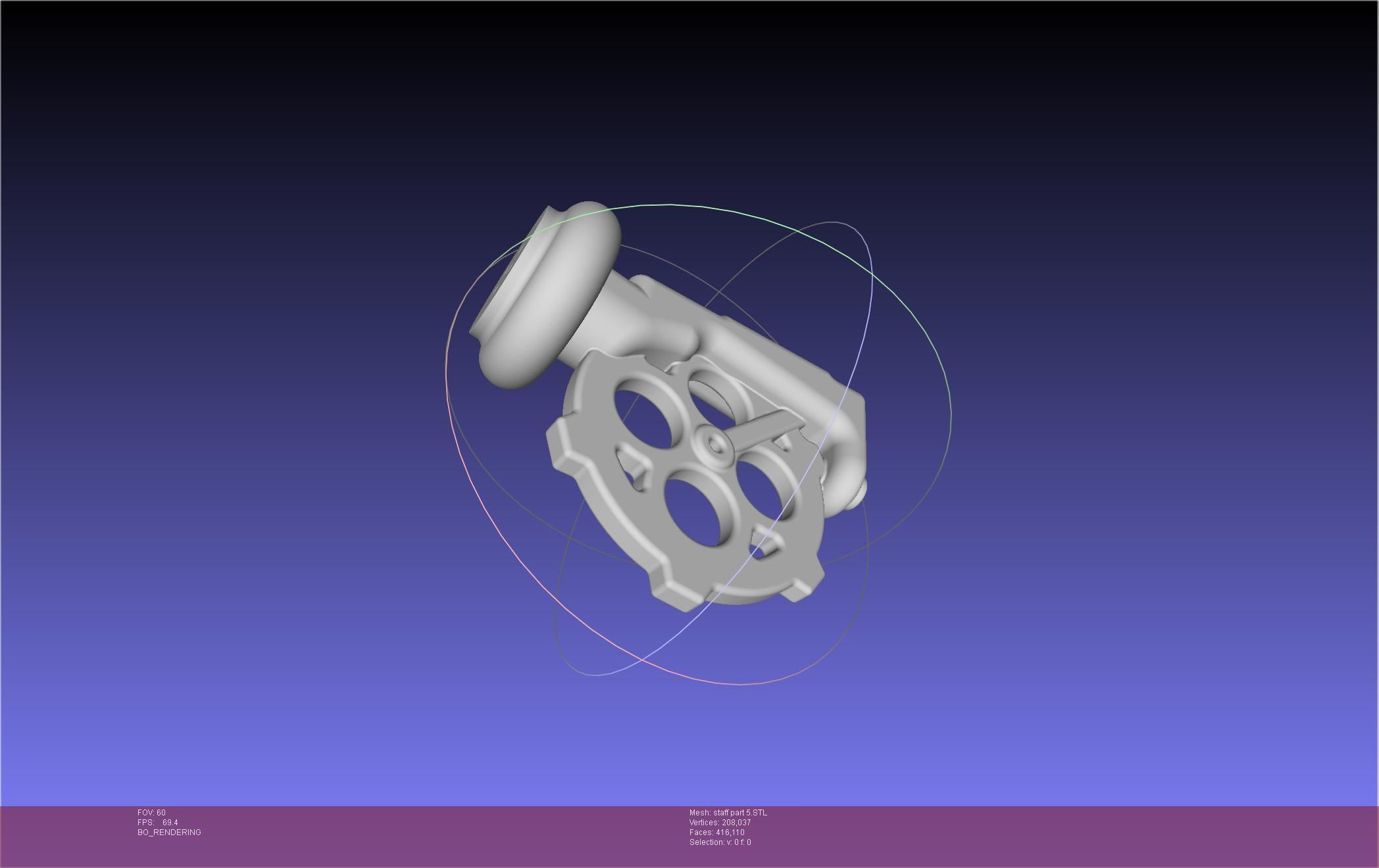 Arcane Ekko Staff 3D print model_61