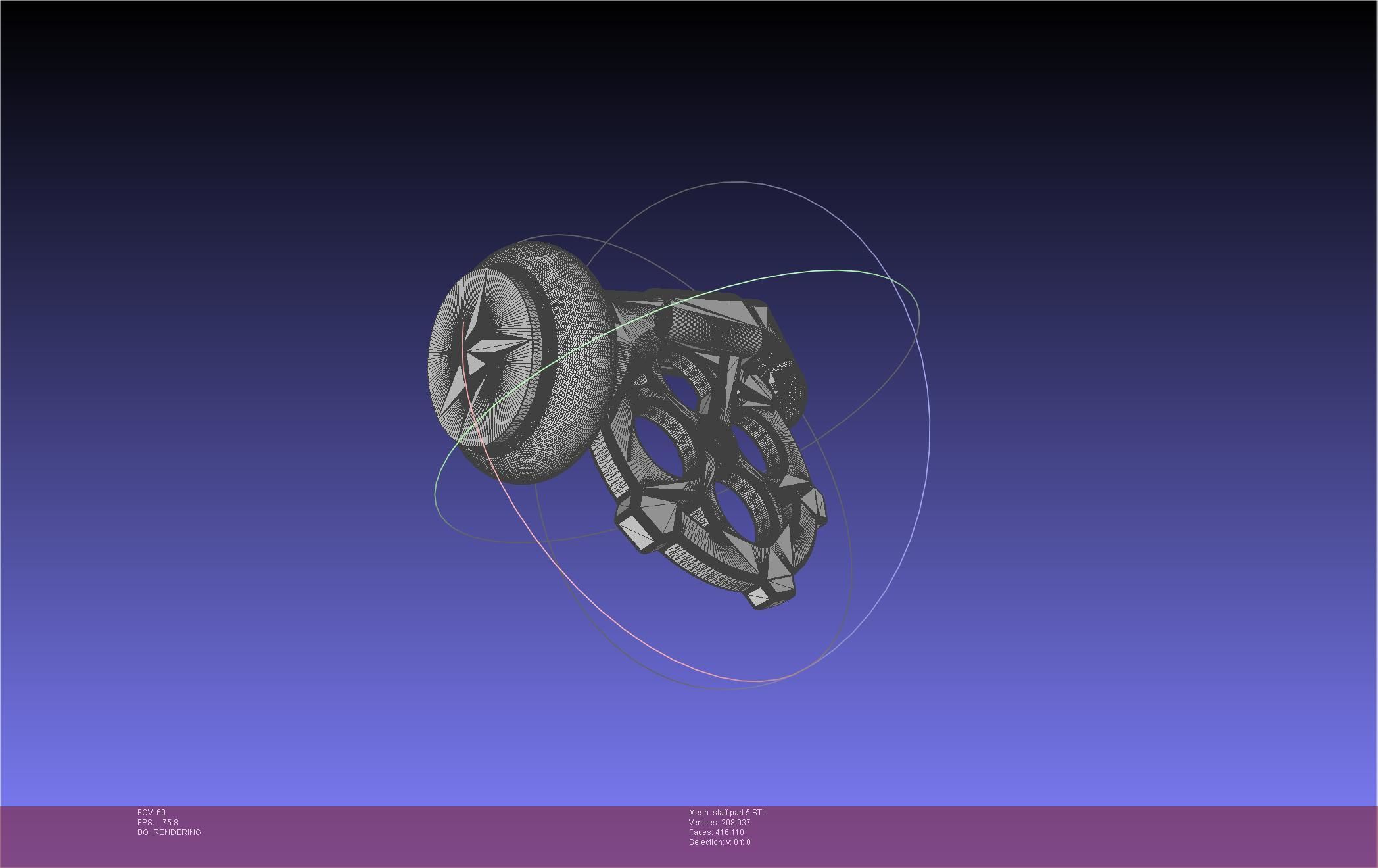 Arcane Ekko Staff 3D print model_63