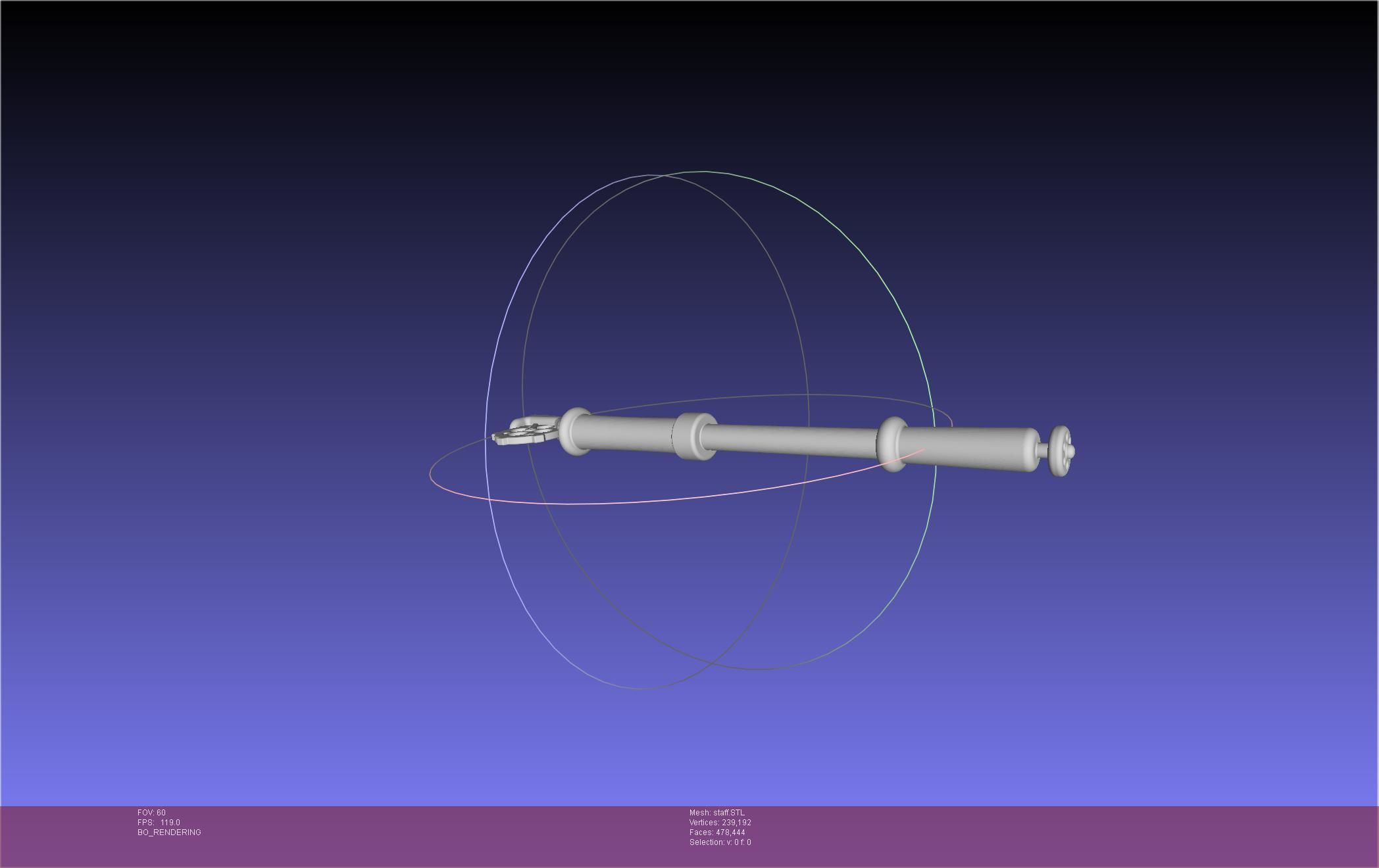 Arcane Ekko Staff 3D print model_14