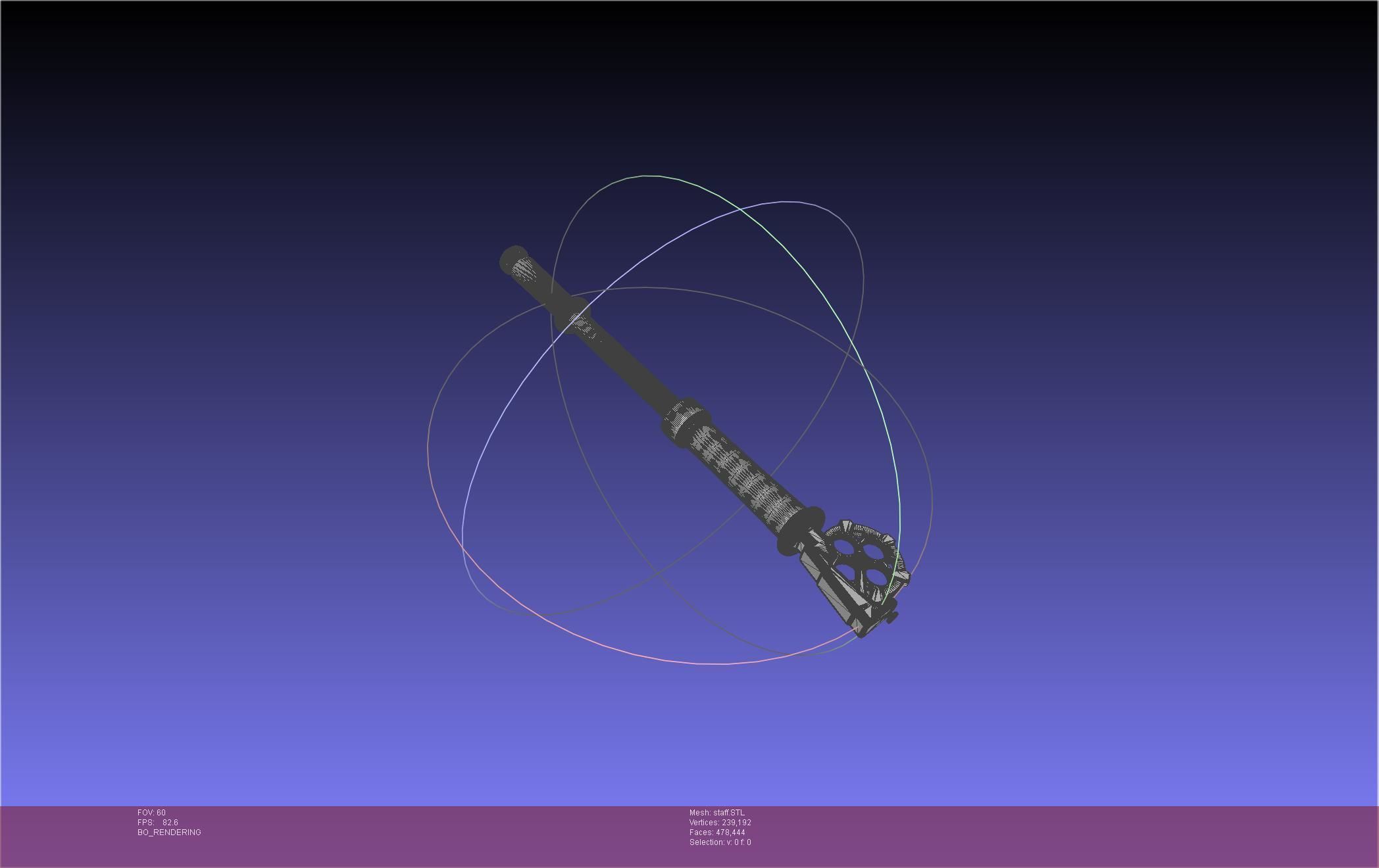 Arcane Ekko Staff 3D print model_21