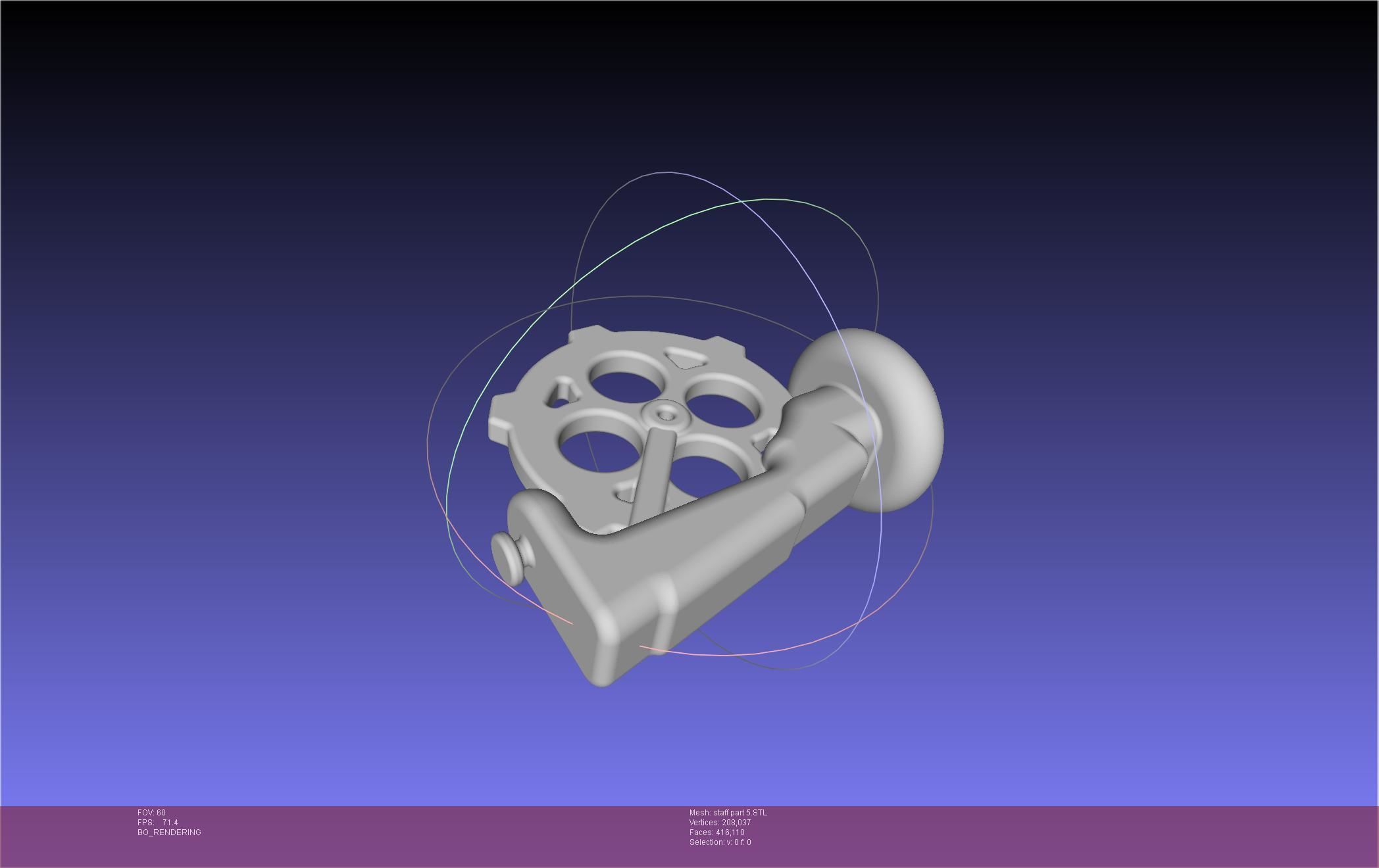 Arcane Ekko Staff 3D print model_58