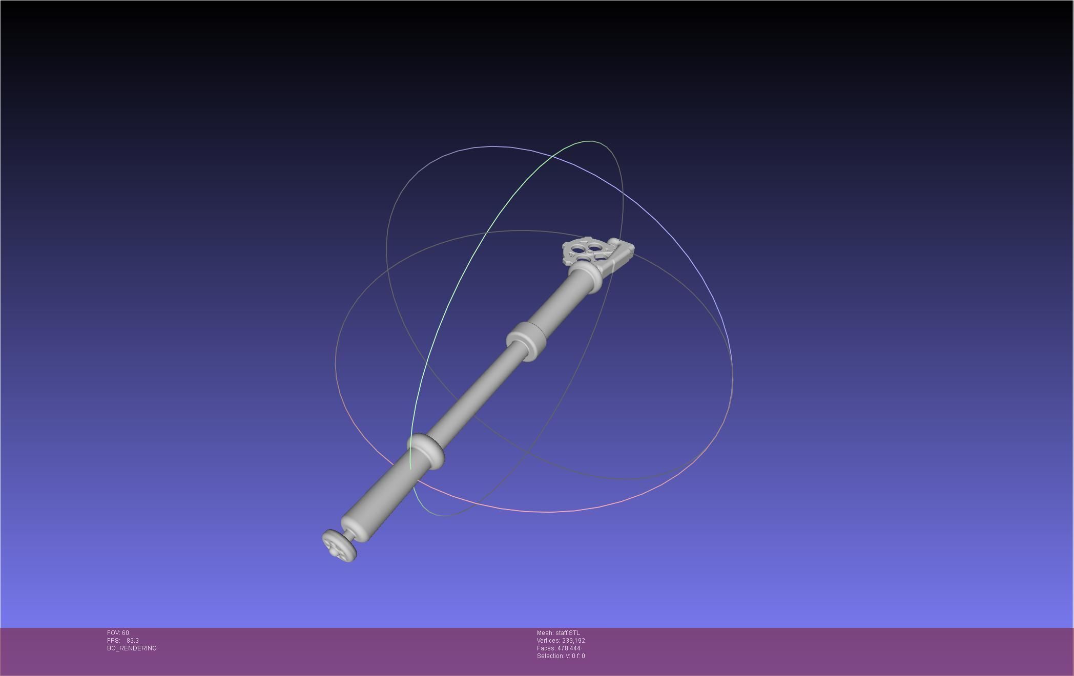 Arcane Ekko Staff 3D print model_3