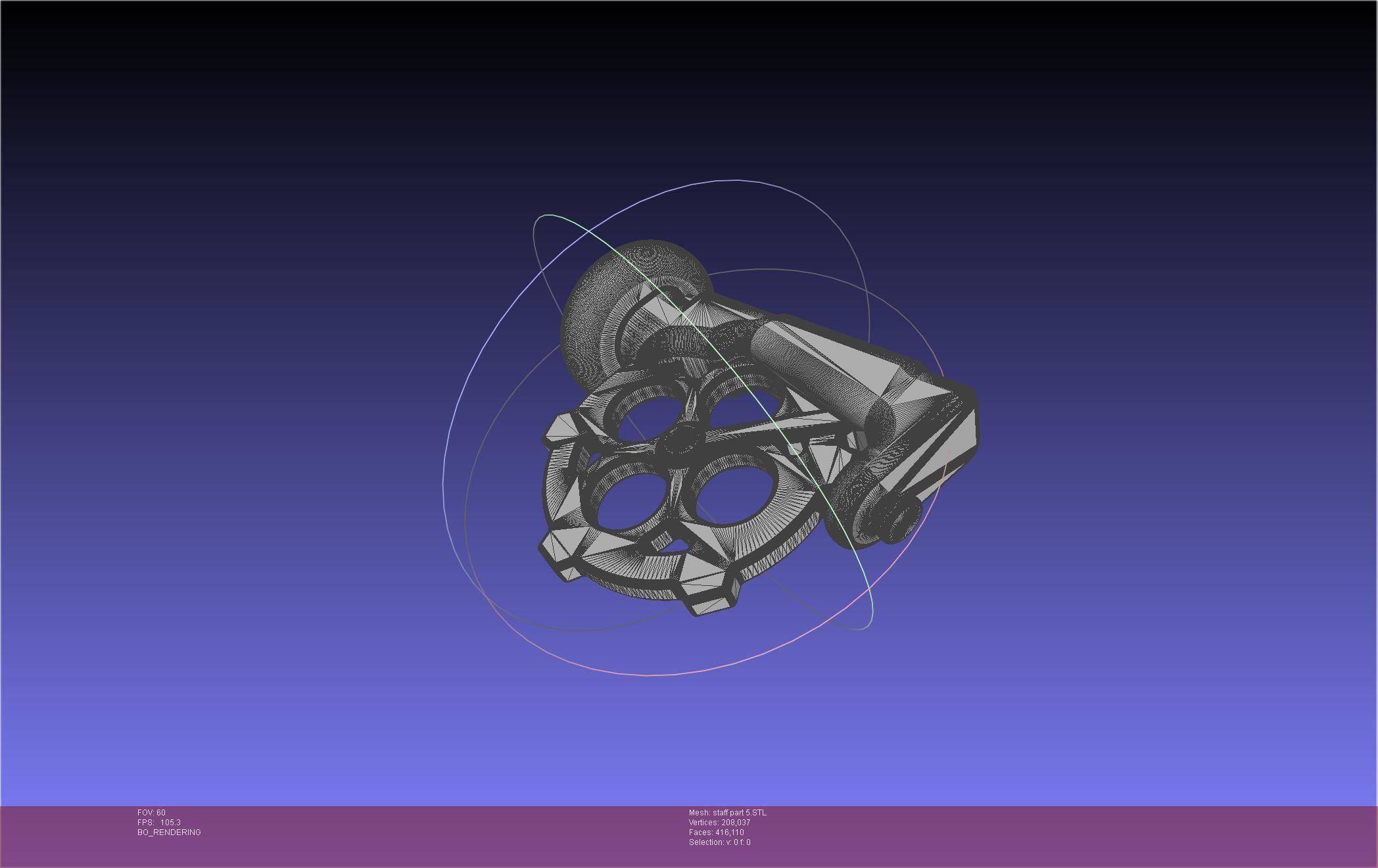 Arcane Ekko Staff 3D print model_65