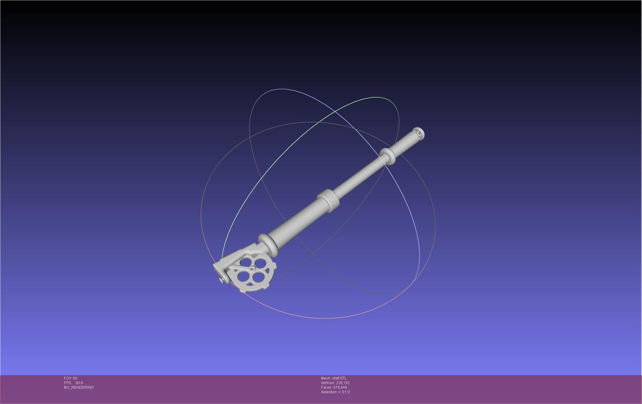 Arcane Ekko Staff 3D print model_17