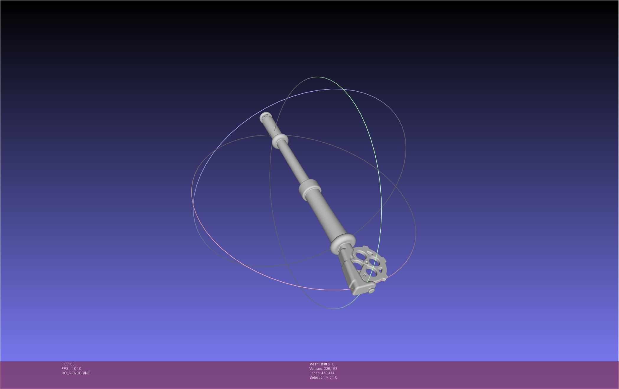 Arcane Ekko Staff 3D print model_10