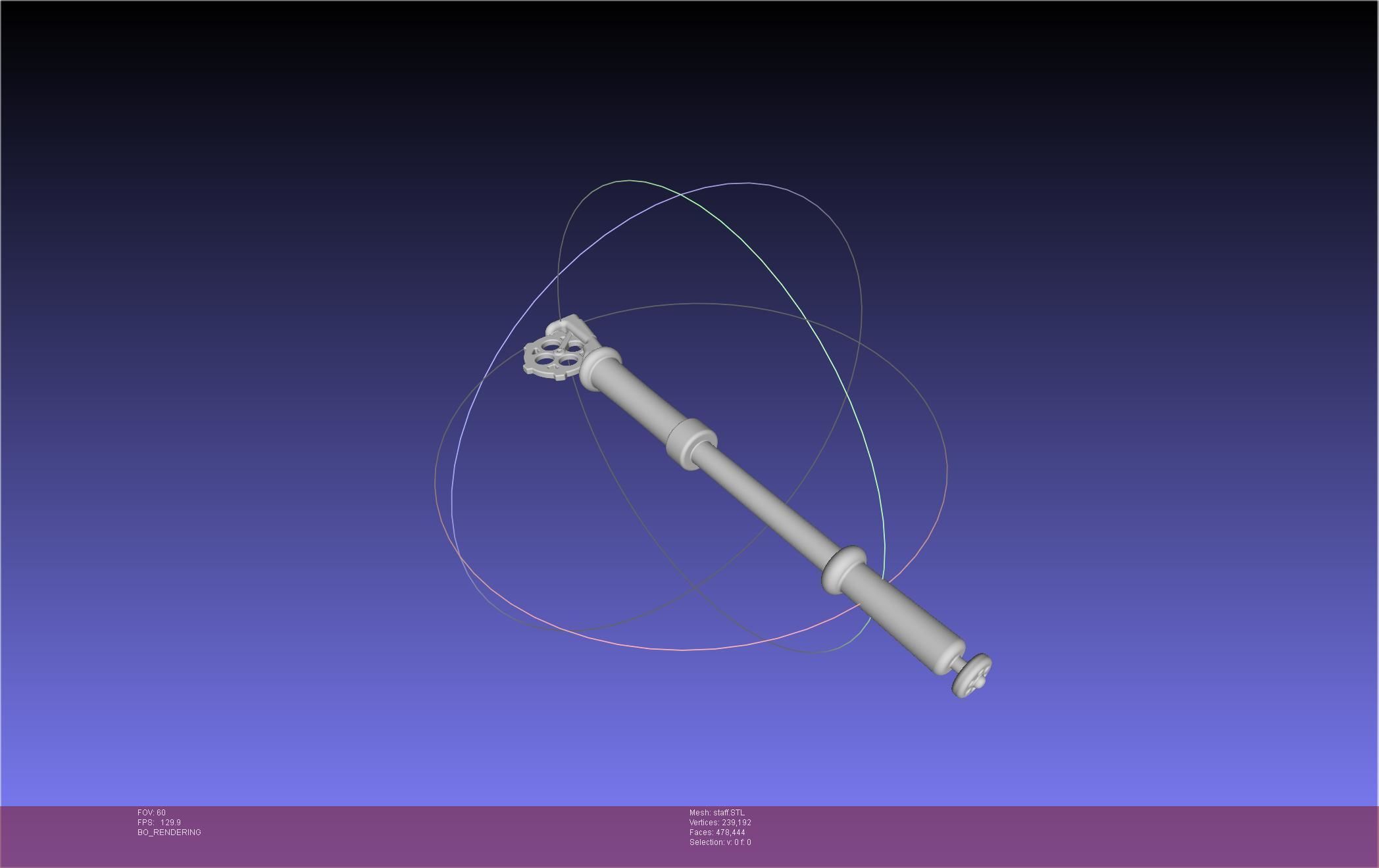 Arcane Ekko Staff 3D print model_5