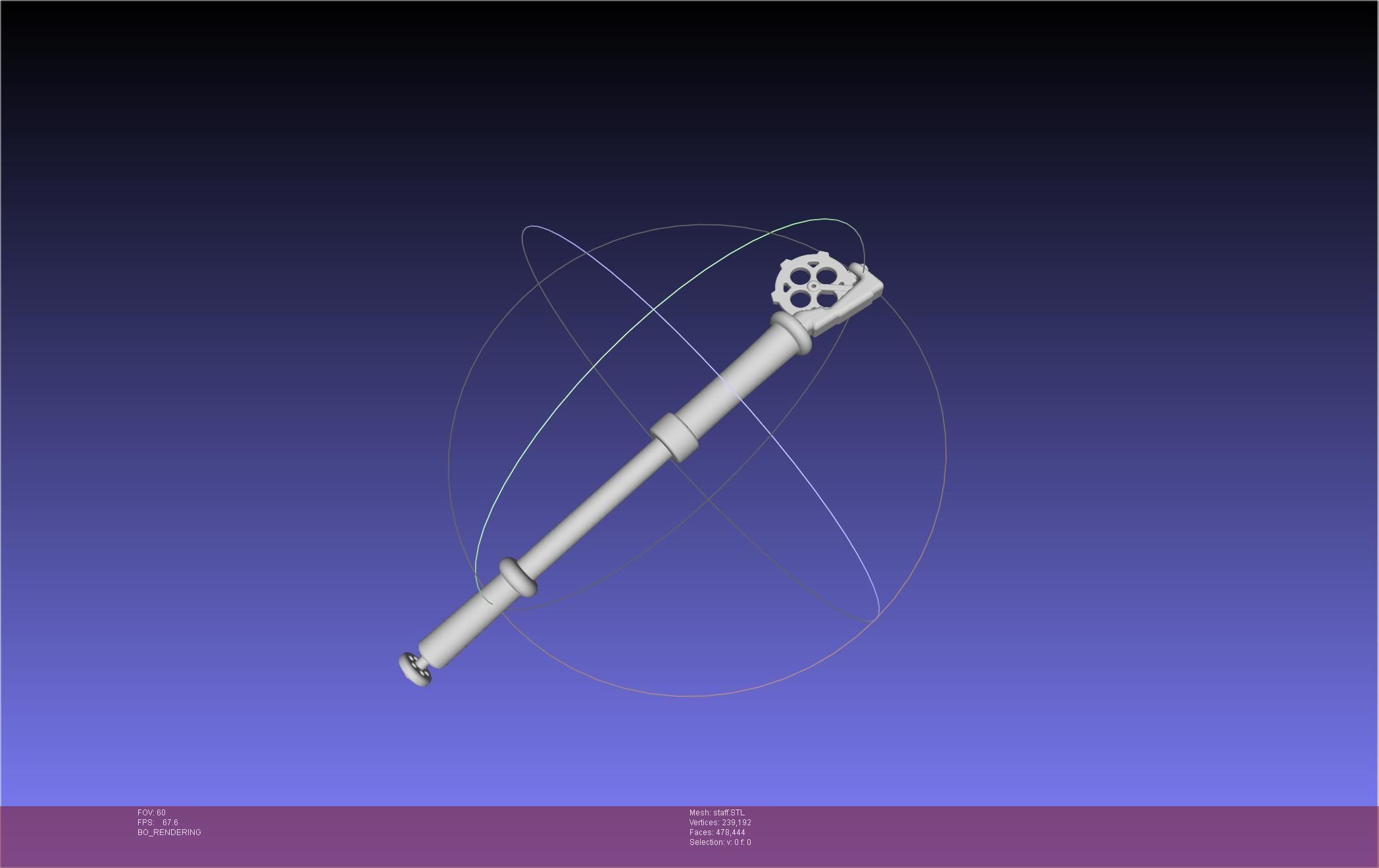 Arcane Ekko Staff 3D print model_2