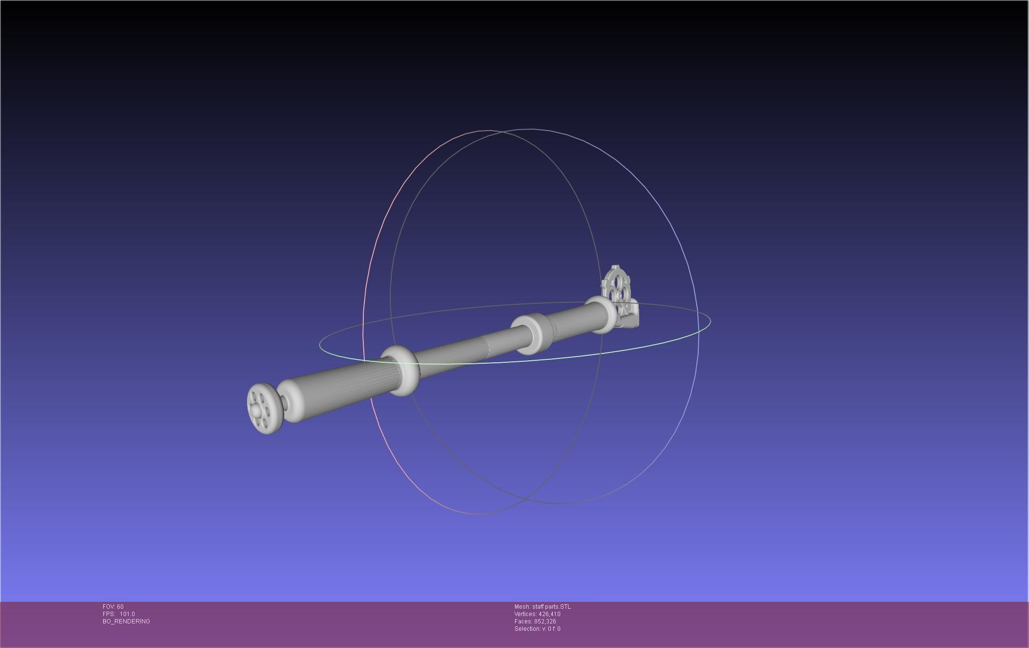 Arcane Ekko Staff 3D print model_69