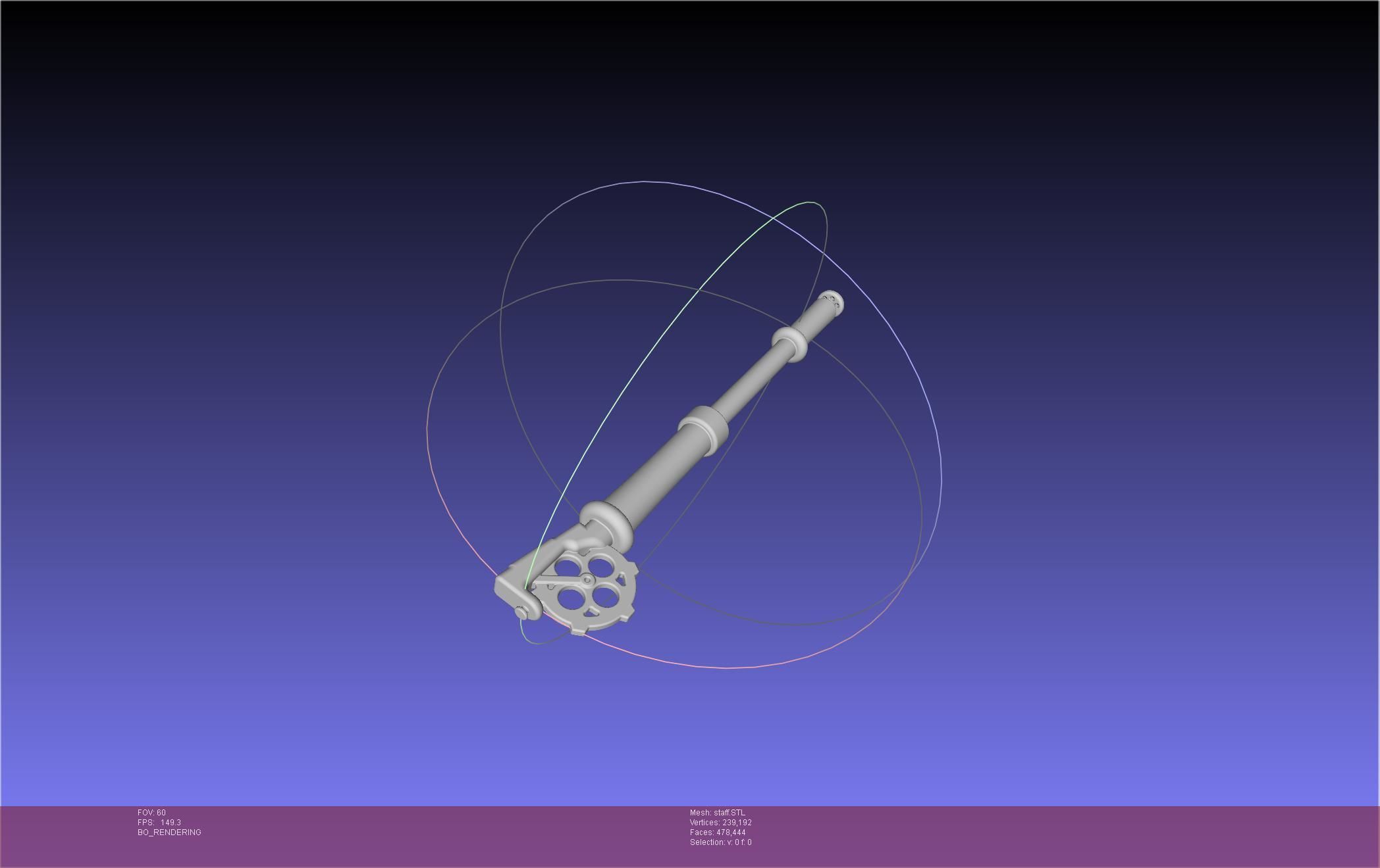 Arcane Ekko Staff 3D print model_8