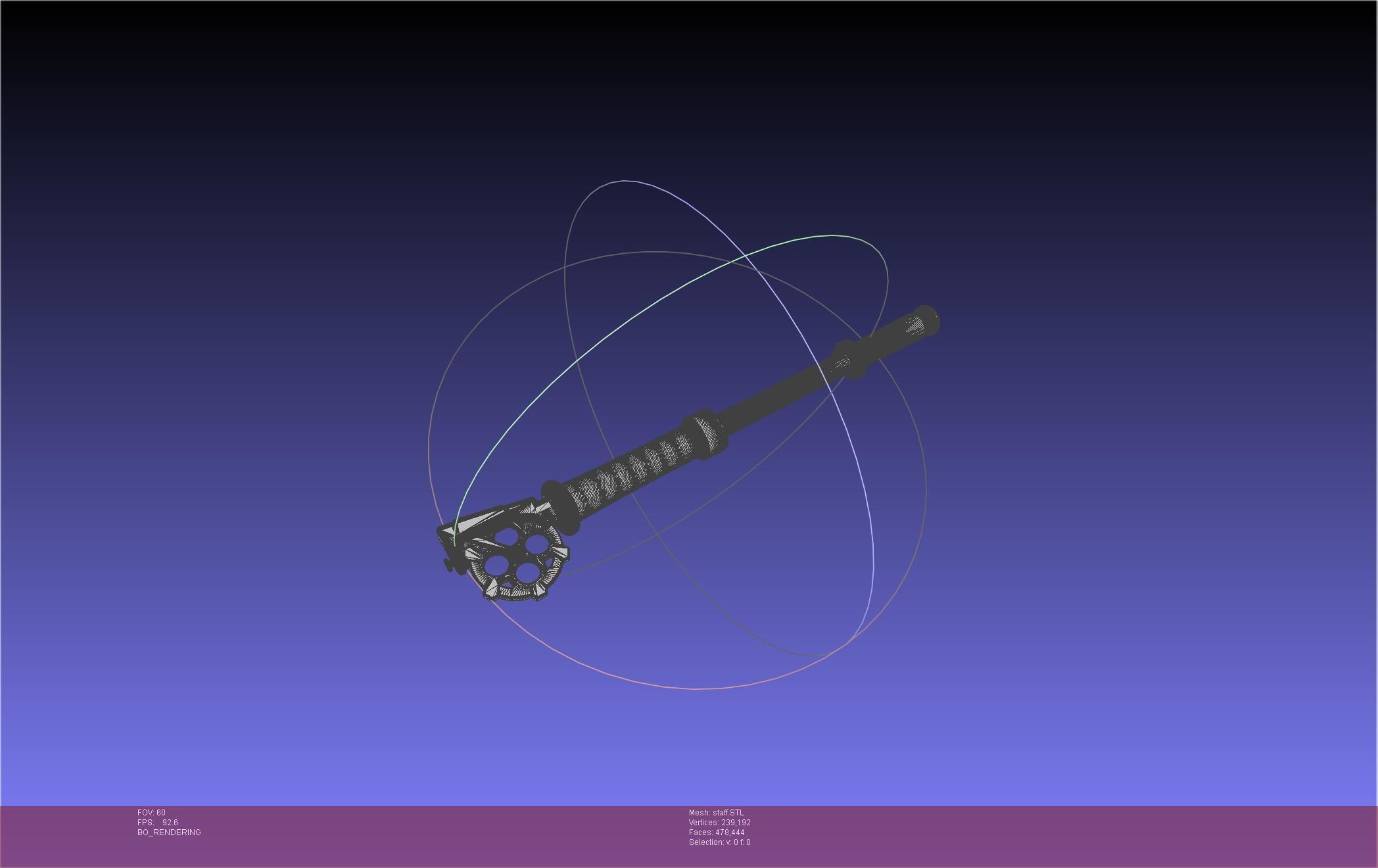 Arcane Ekko Staff 3D print model_19