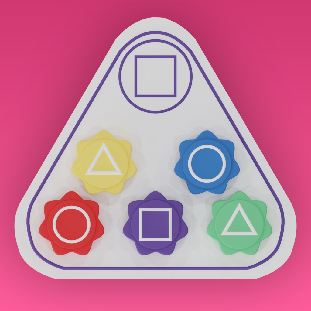 GONGGI - SQUID GAME SET SIMPLE AND HOLLOW DESIGNS 3D print model_4