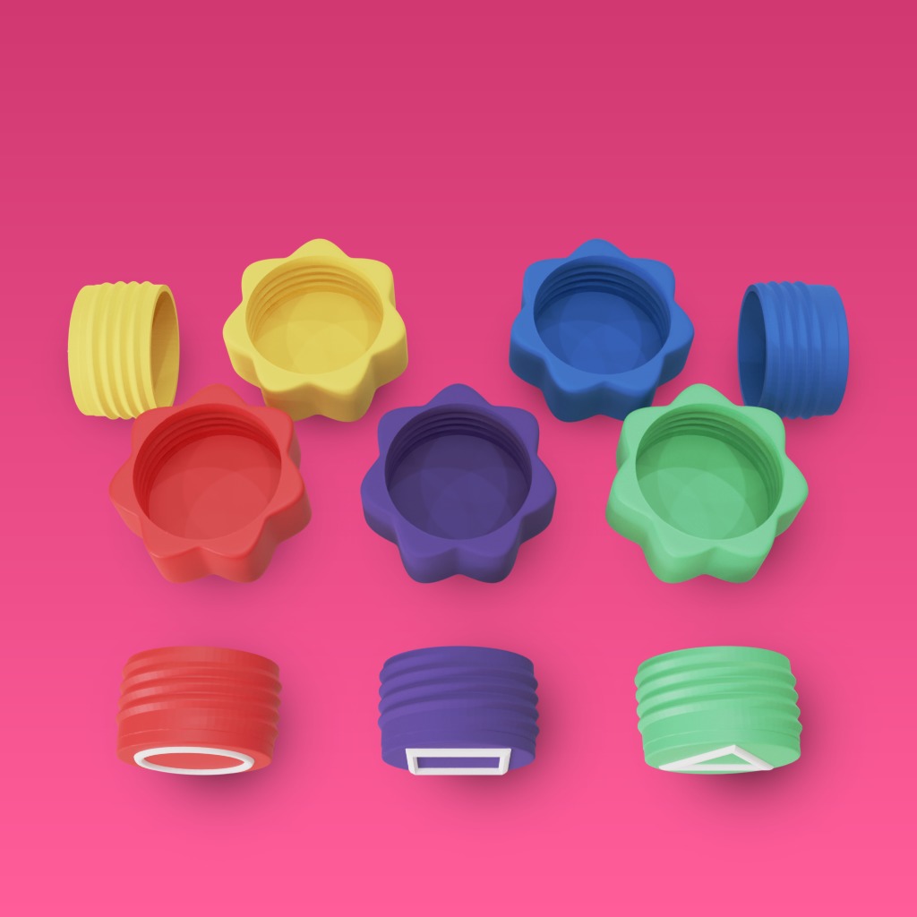 GONGGI - SQUID GAME SET SIMPLE AND HOLLOW DESIGNS 3D print model_1