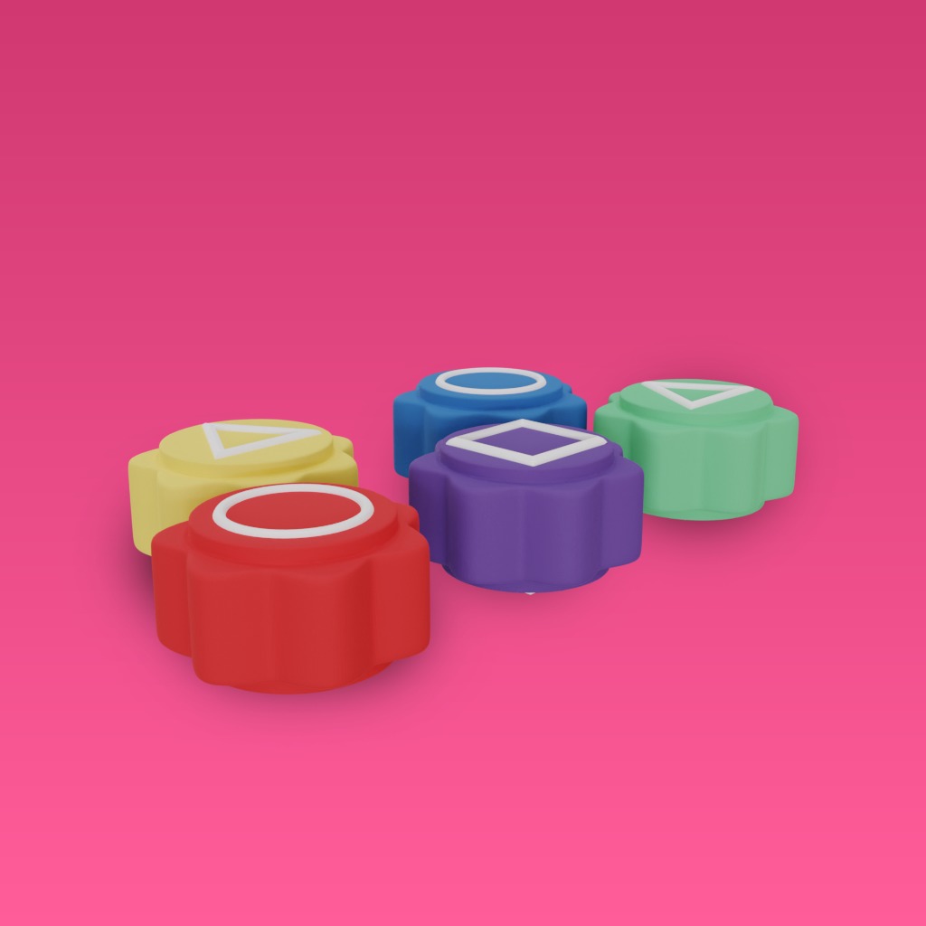 GONGGI - SQUID GAME SET SIMPLE AND HOLLOW DESIGNS 3D print model_3