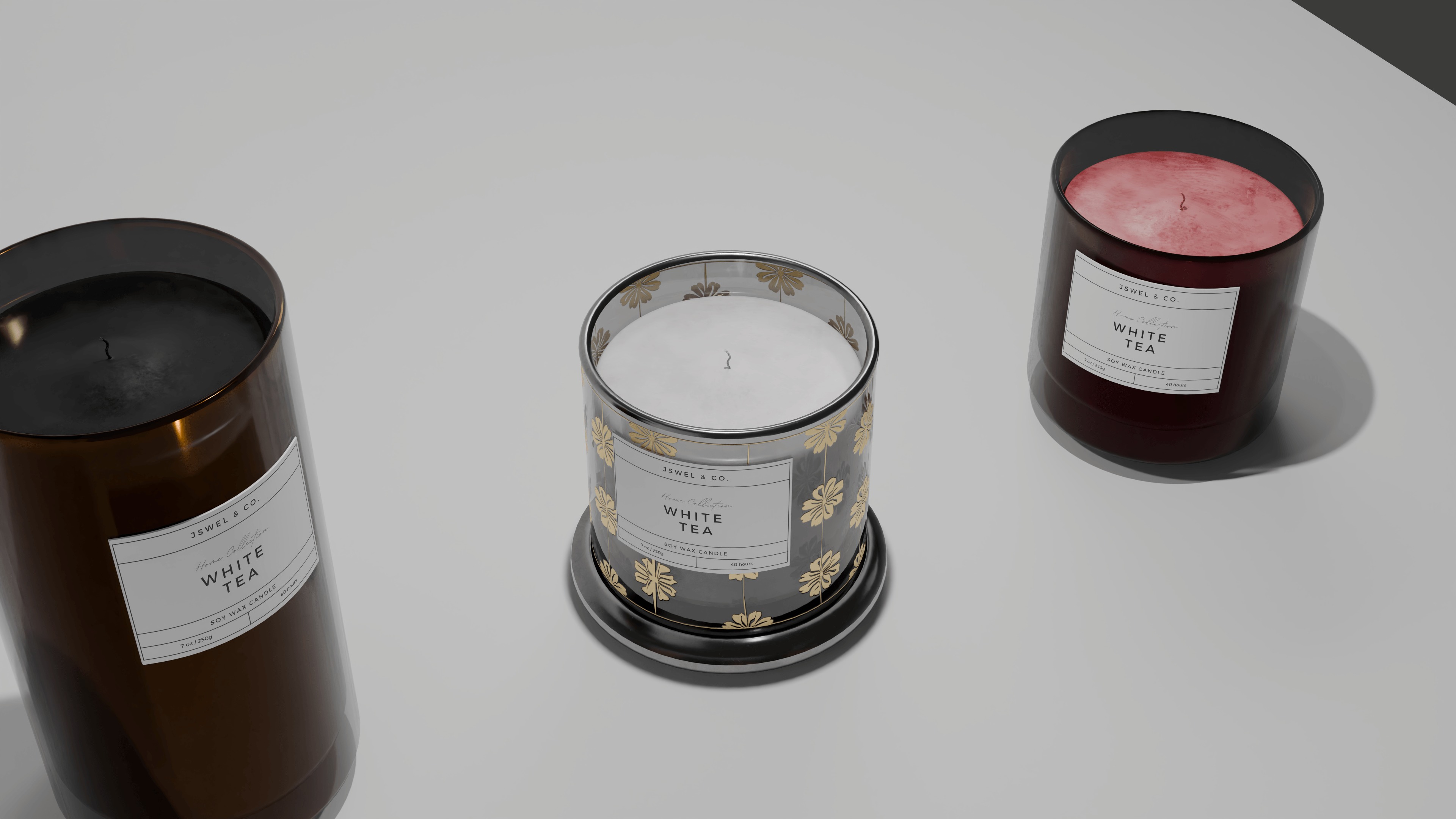 Scented Candles Full Set Low-poly 3D model_11