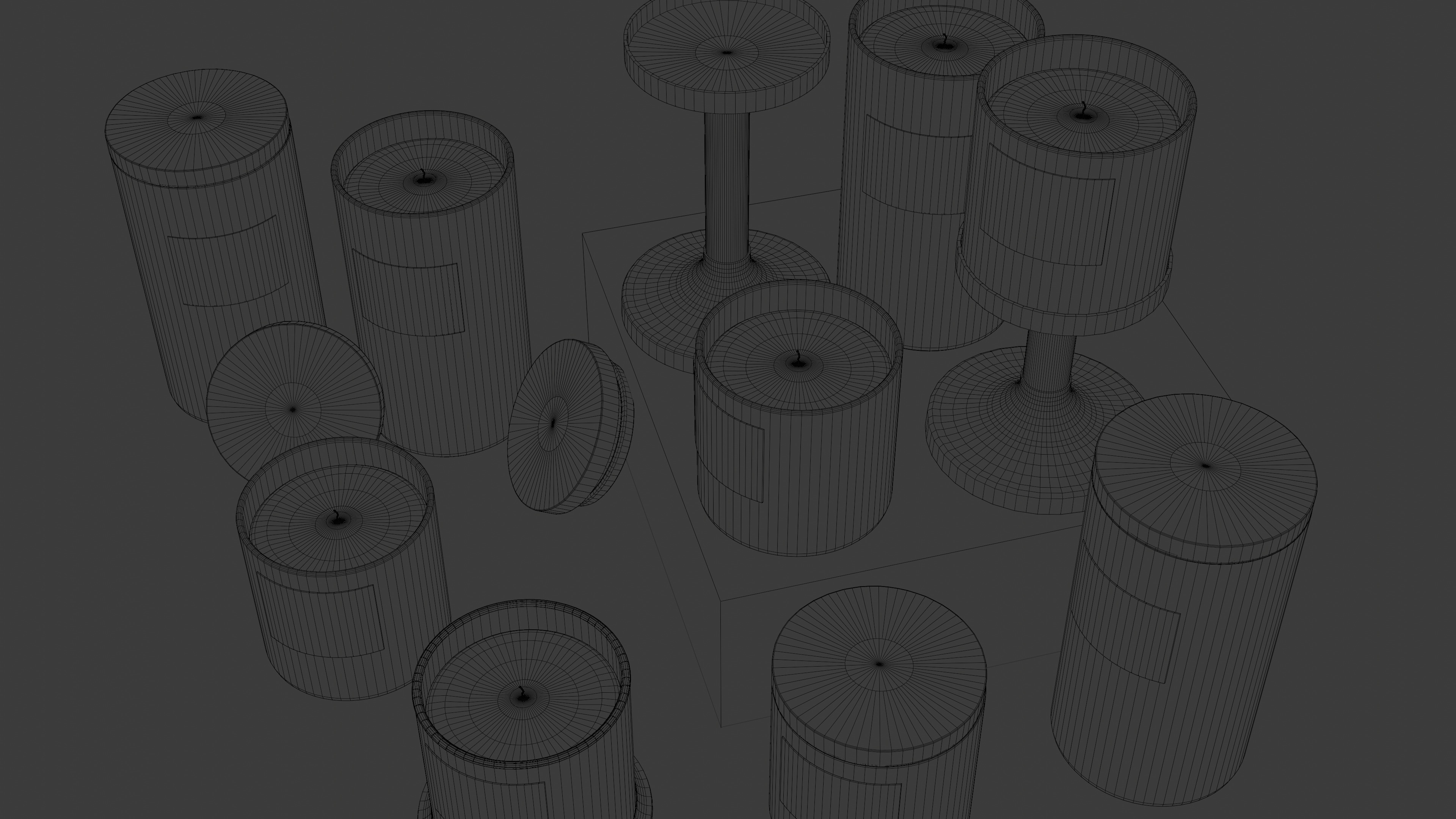 Scented Candles Full Set Low-poly 3D model_13