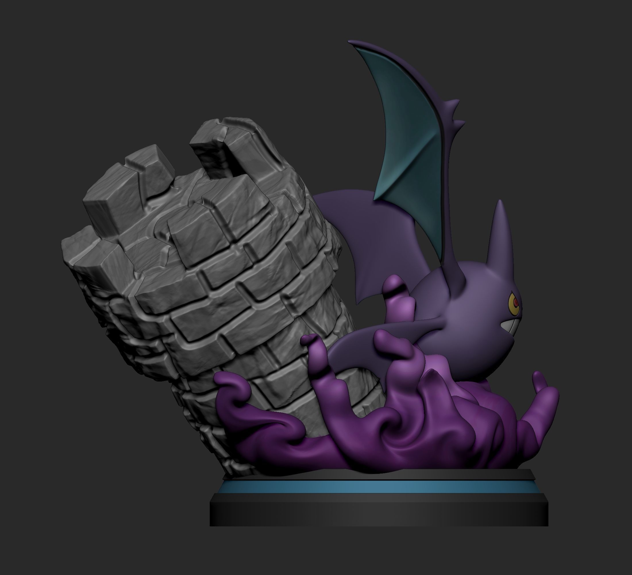 Pokemon - Zubat Golbat and Crobat Figure  3D print model_17