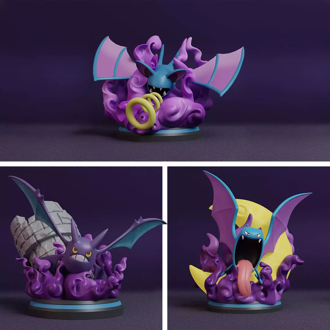 Pokemon - Zubat Golbat and Crobat Figure  3D print model_0