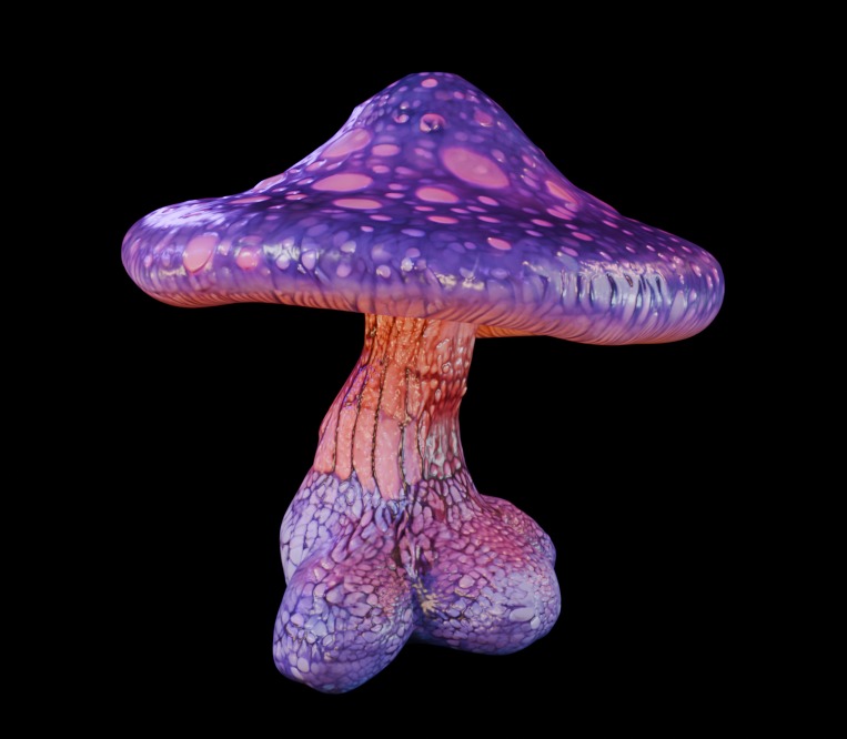 Purple Mushroom Megapack 3D print model_24