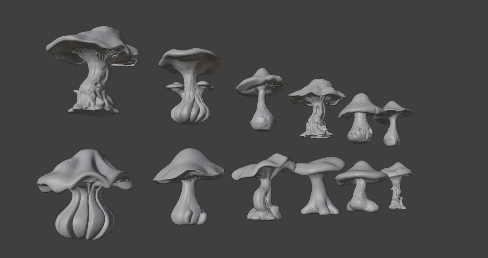 Purple Mushroom Megapack 3D print model_11
